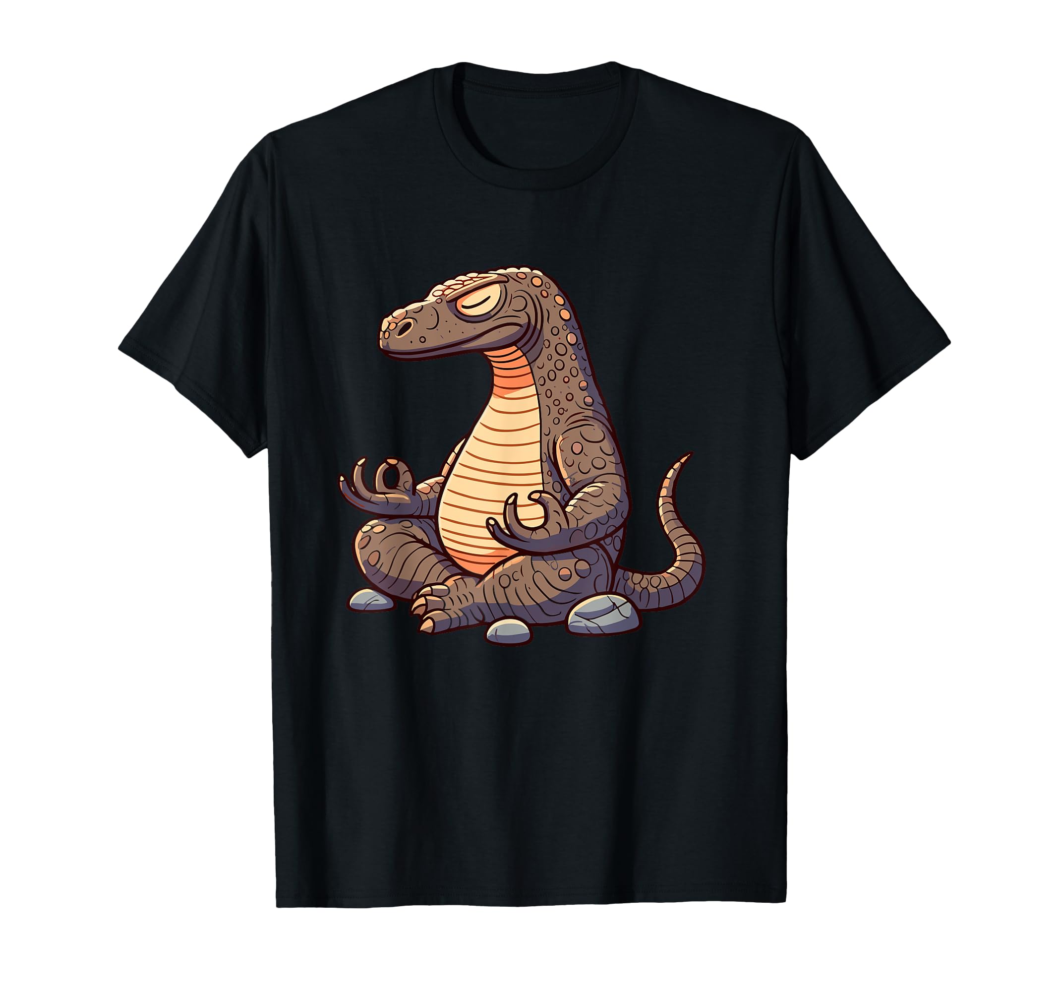 Meditation Komodo Dragon Yoga Pose T-Shirt - Minimalist Print Men Women - T-Shirt, Sweatshirt, Hoodie