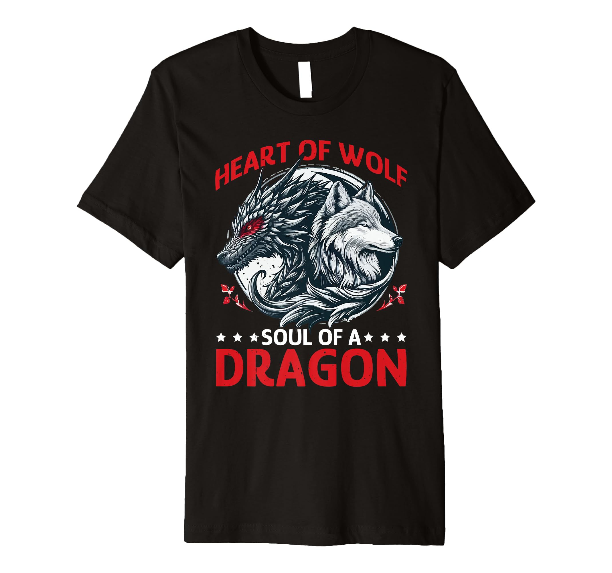 Dragon Heart Wolf Soul Dragon T-Shirt - Novelty Apparel Unisex - T-Shirt, Sweatshirt, Hoodie