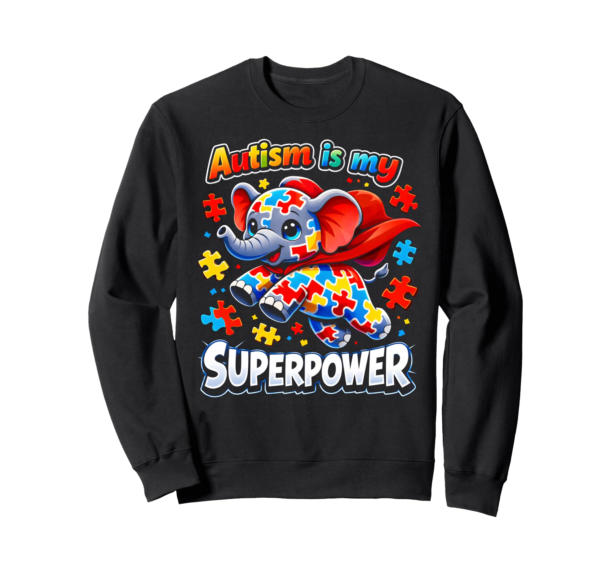 Autism Is My Superpower Sweatshirt - Minimalist Print for Adults - T-Shirt, Sweatshirt, Hoodie