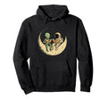 Alien Astronaut Reading Book Club Hoodie - Minimalist Print Men Women - T-Shirt, Sweatshirt, Hoodie