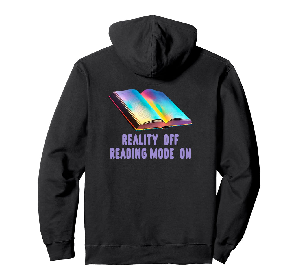 Book Worm Reality Off Book Stack Reading Hoodie - Graphic Print Men Women - T-Shirt, Sweatshirt, Hoodie