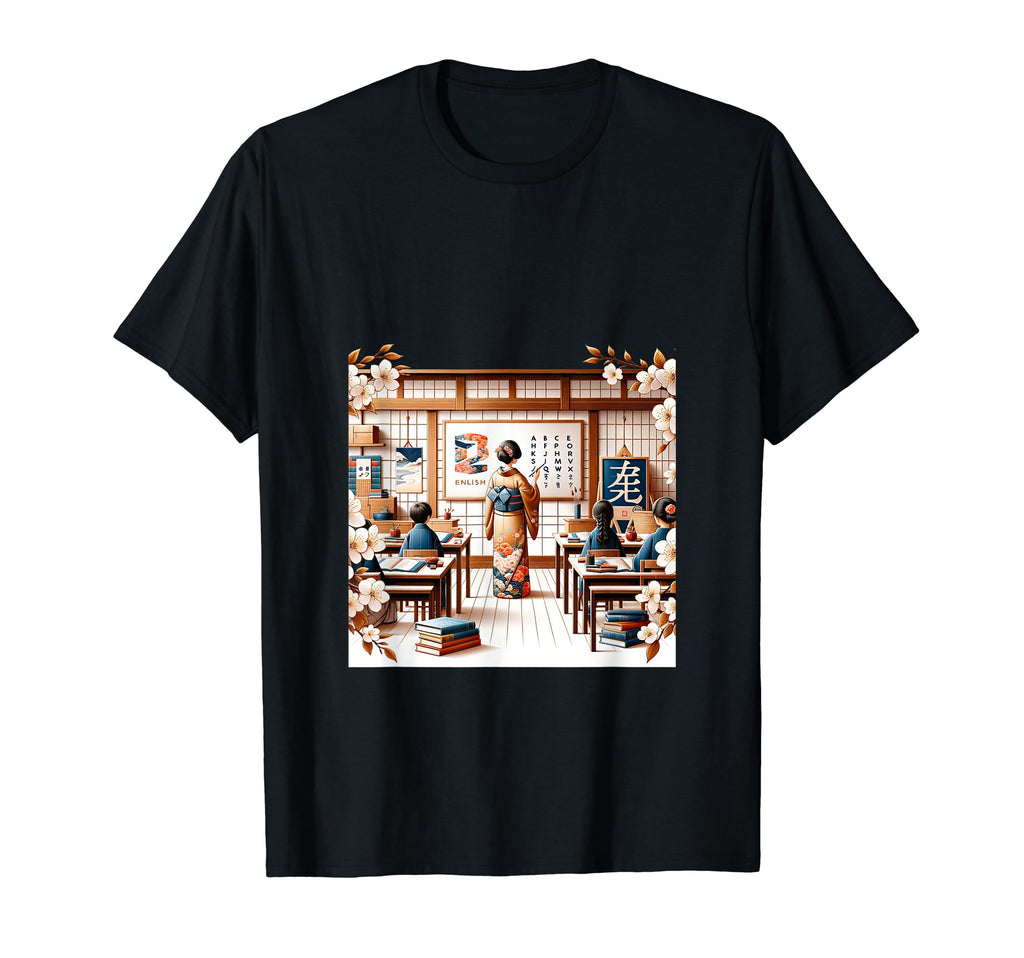 English Teacher Japanese Inspired T-Shirt - Unique Graphic Men Women - T-Shirt, Sweatshirt, Hoodie