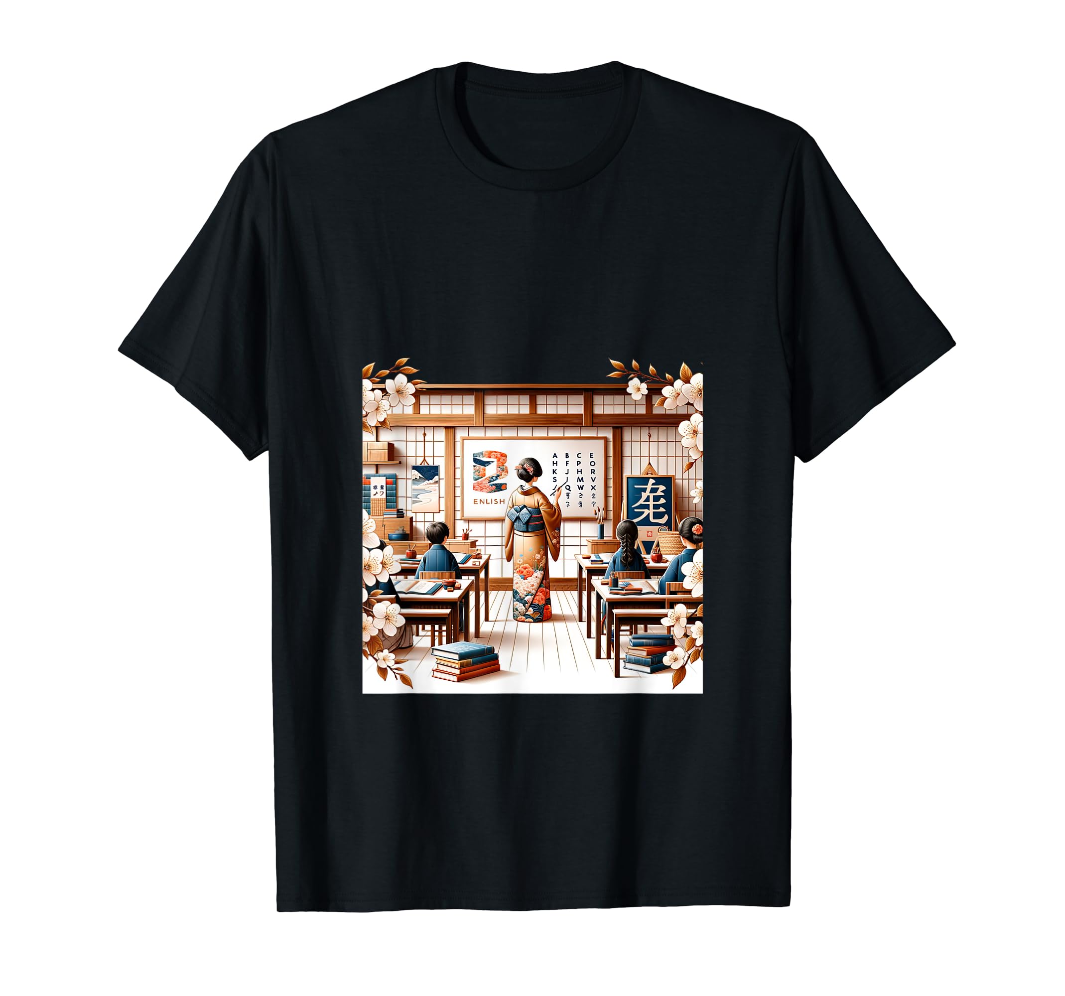 English Teacher Japanese Inspired T-Shirt - Unique Graphic Men Women - T-Shirt, Sweatshirt, Hoodie