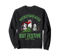 Funny Overstimulated But Festive Sweatshirt - Minimalist Print for Adults - T-Shirt, Sweatshirt, Hoodie