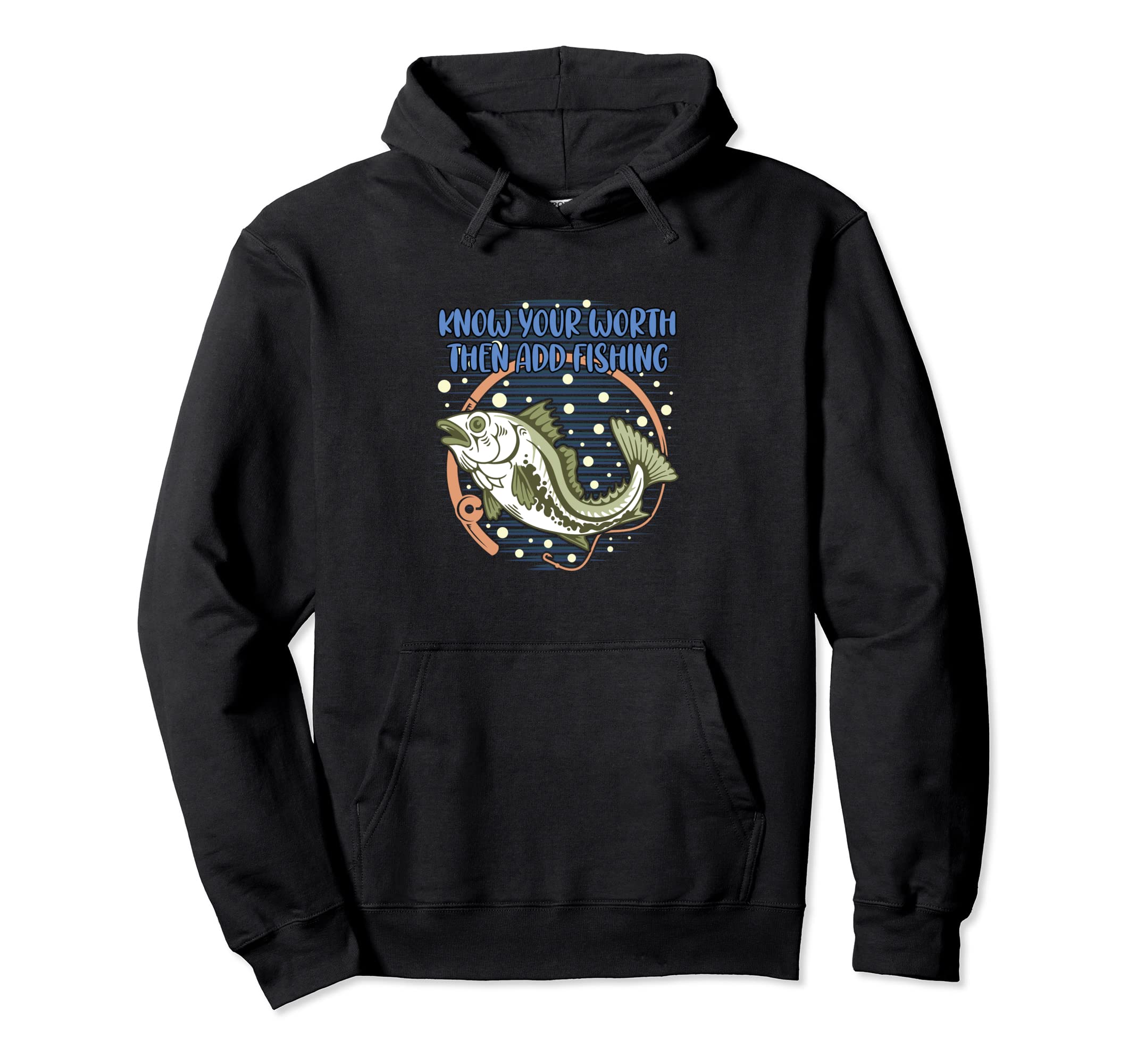 Know Worth Add Fish Self Love Hoodie - Fun Novelty Design Men Women - T-Shirt, Sweatshirt, Hoodie