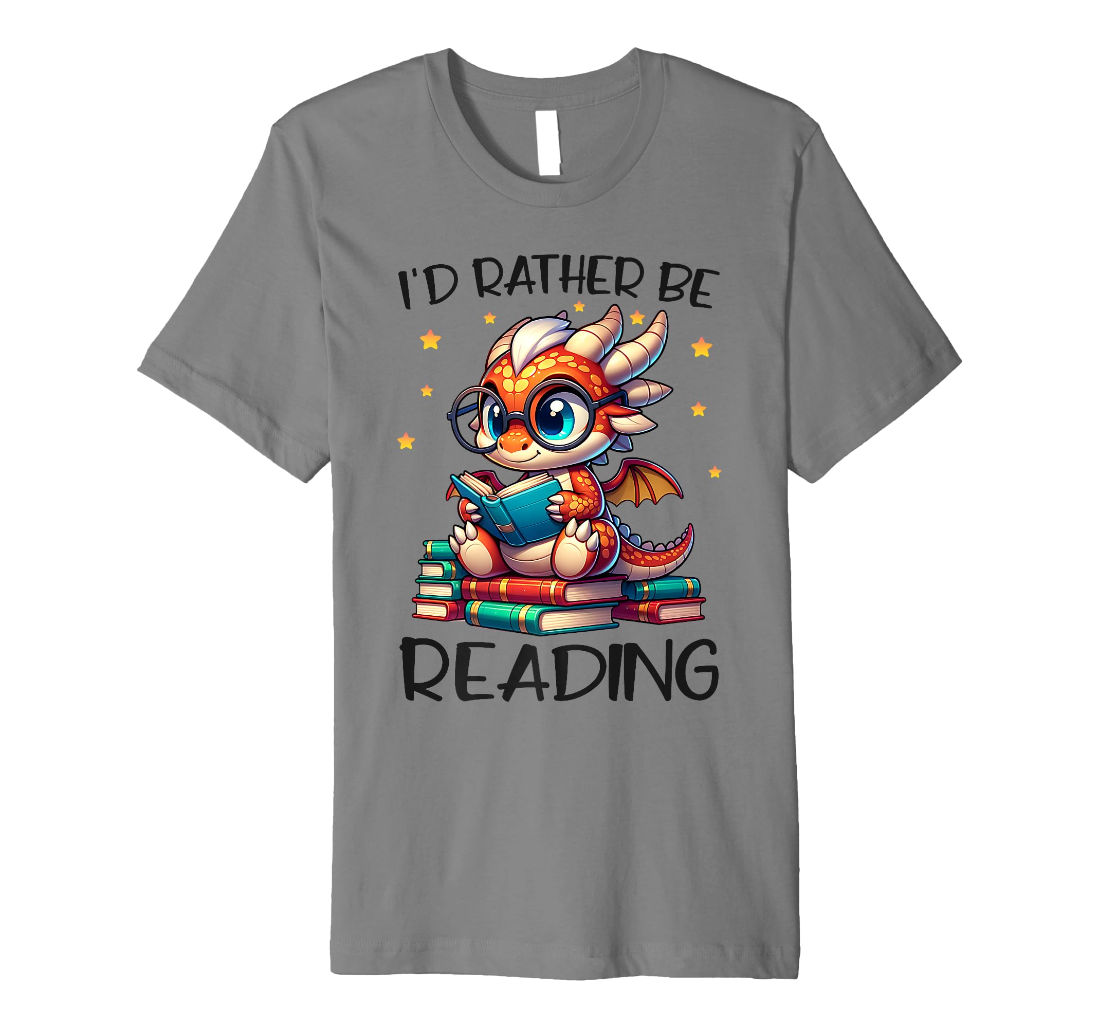 Id Rather Be Reading Book Dragon T-Shirt - Custom Art Print for Adults - T-Shirt, Sweatshirt, Hoodie
