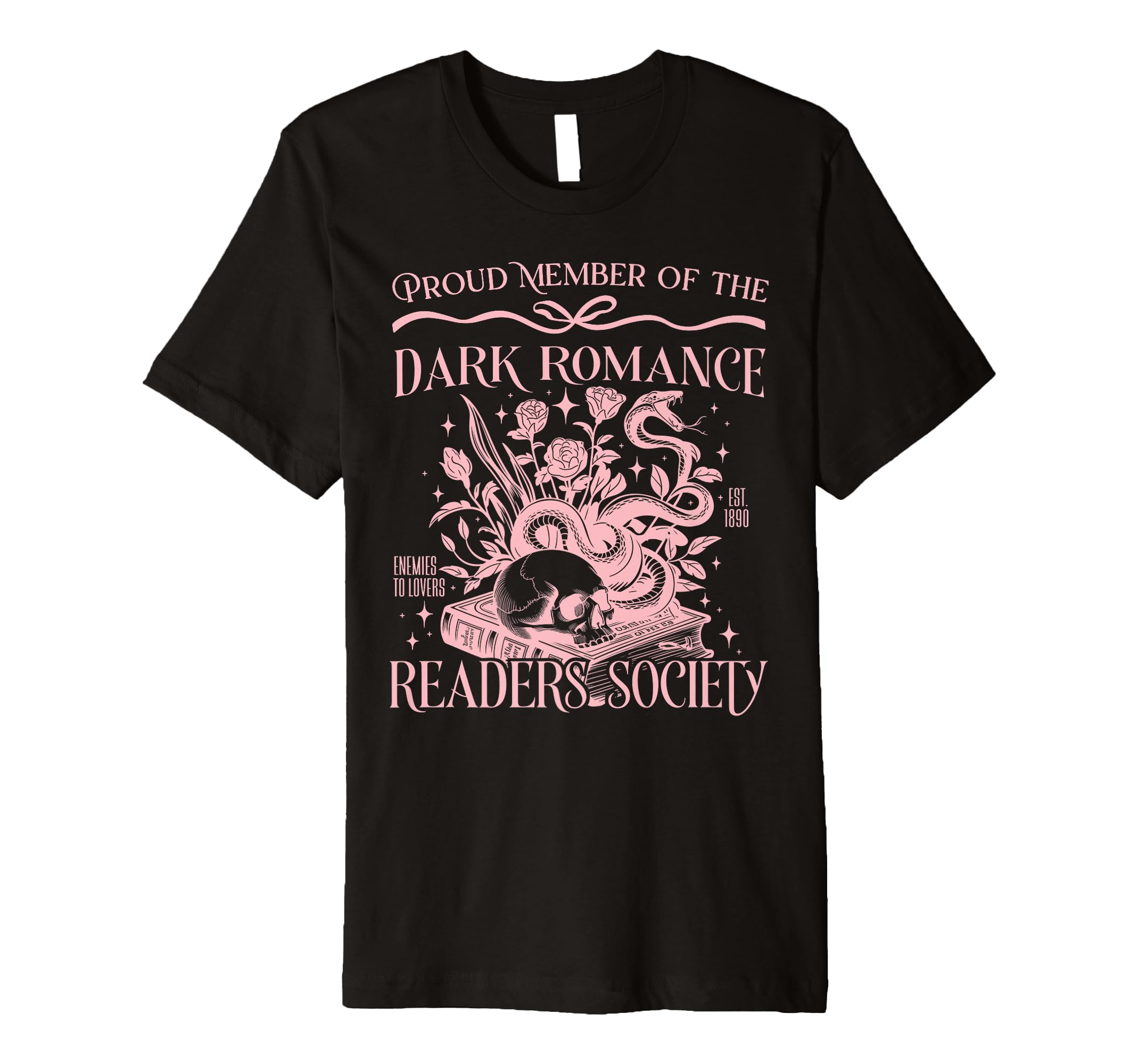 Dark Romance Reader Society Book Lover T-Shirt - Graphic Print Men Women - T-Shirt, Sweatshirt, Hoodie