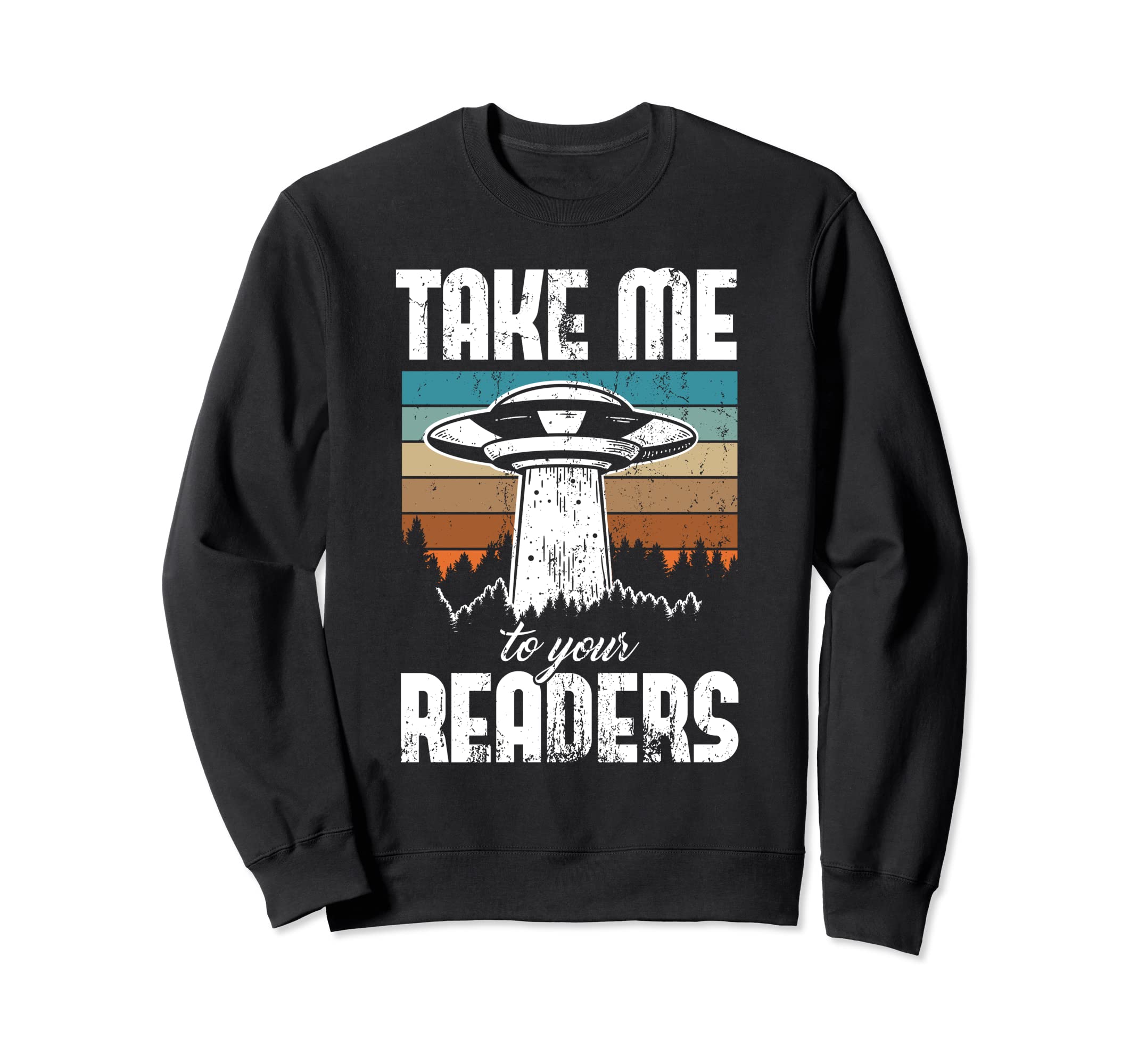 Ufo Alien Abduction Funny Bookworm Sweatshirt - Streetwear Style Unisex - T-Shirt, Sweatshirt, Hoodie