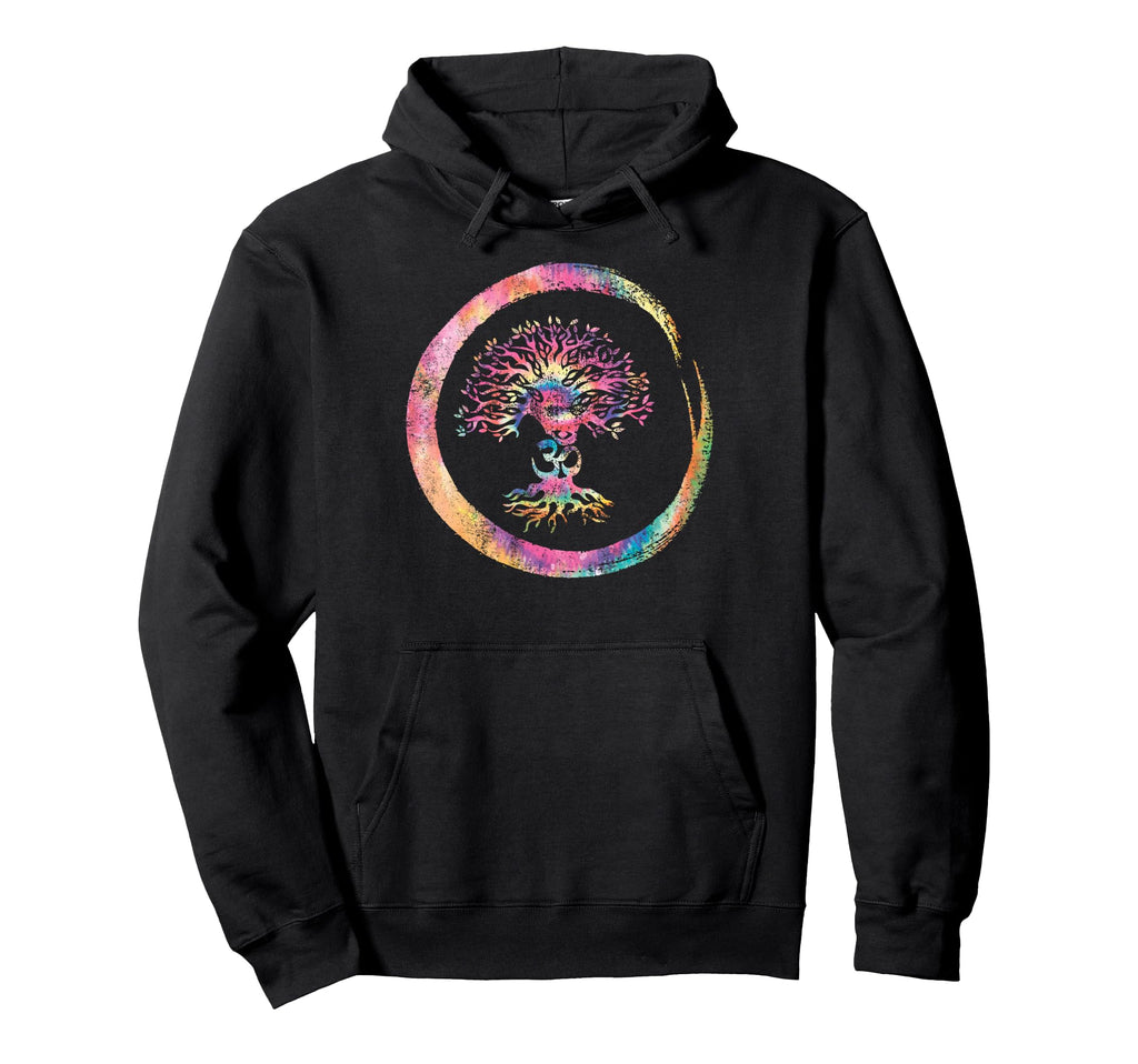 Sacred Yoga Tree Meditation Om Spiritual Hoodie - Unique Graphic Unisex - T-Shirt, Sweatshirt, Hoodie