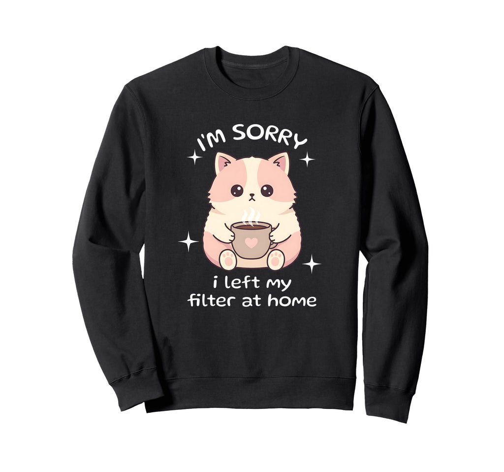 Introvert Coffee Cat Lover Social Sweatshirt - Streetwear Style for Adults - T-Shirt, Sweatshirt, Hoodie