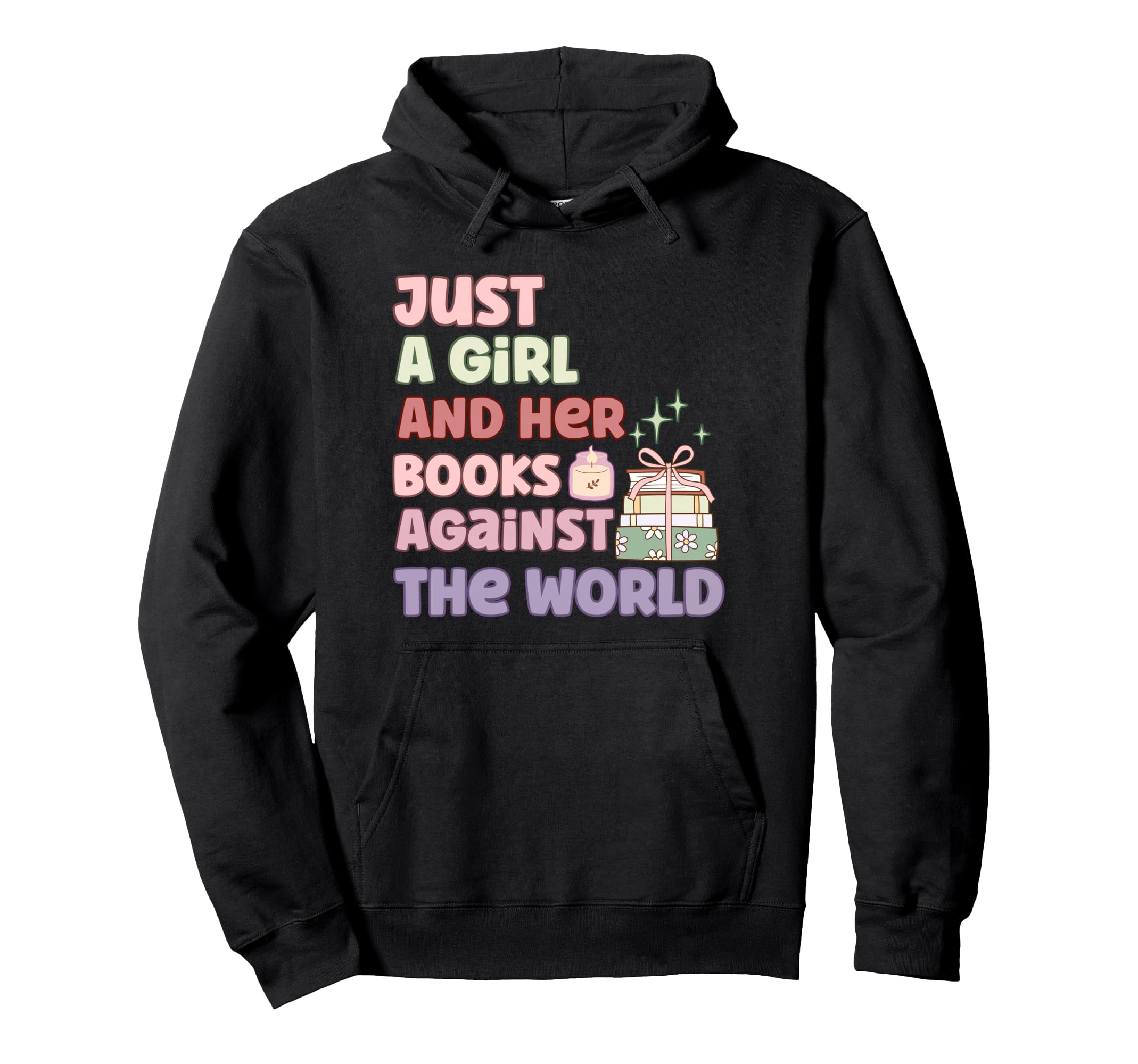 Just And Her Books Book Lover Hoodie - Novelty Apparel Unisex - T-Shirt, Sweatshirt, Hoodie