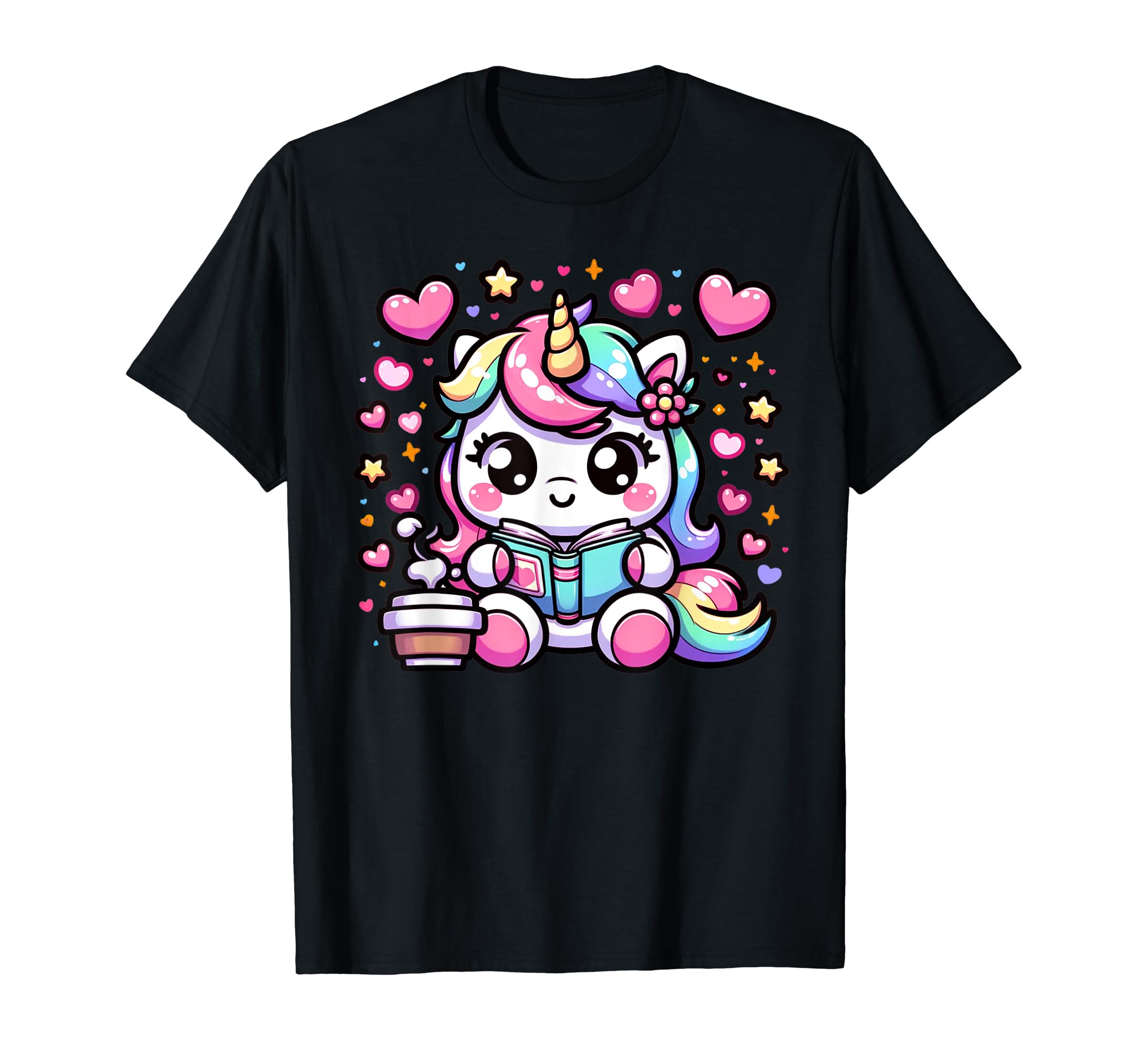 Funny Anime Kawaii Rainbow Unicorn T-Shirt - Fun Novelty Design Unisex - T-Shirt, Sweatshirt, Hoodie