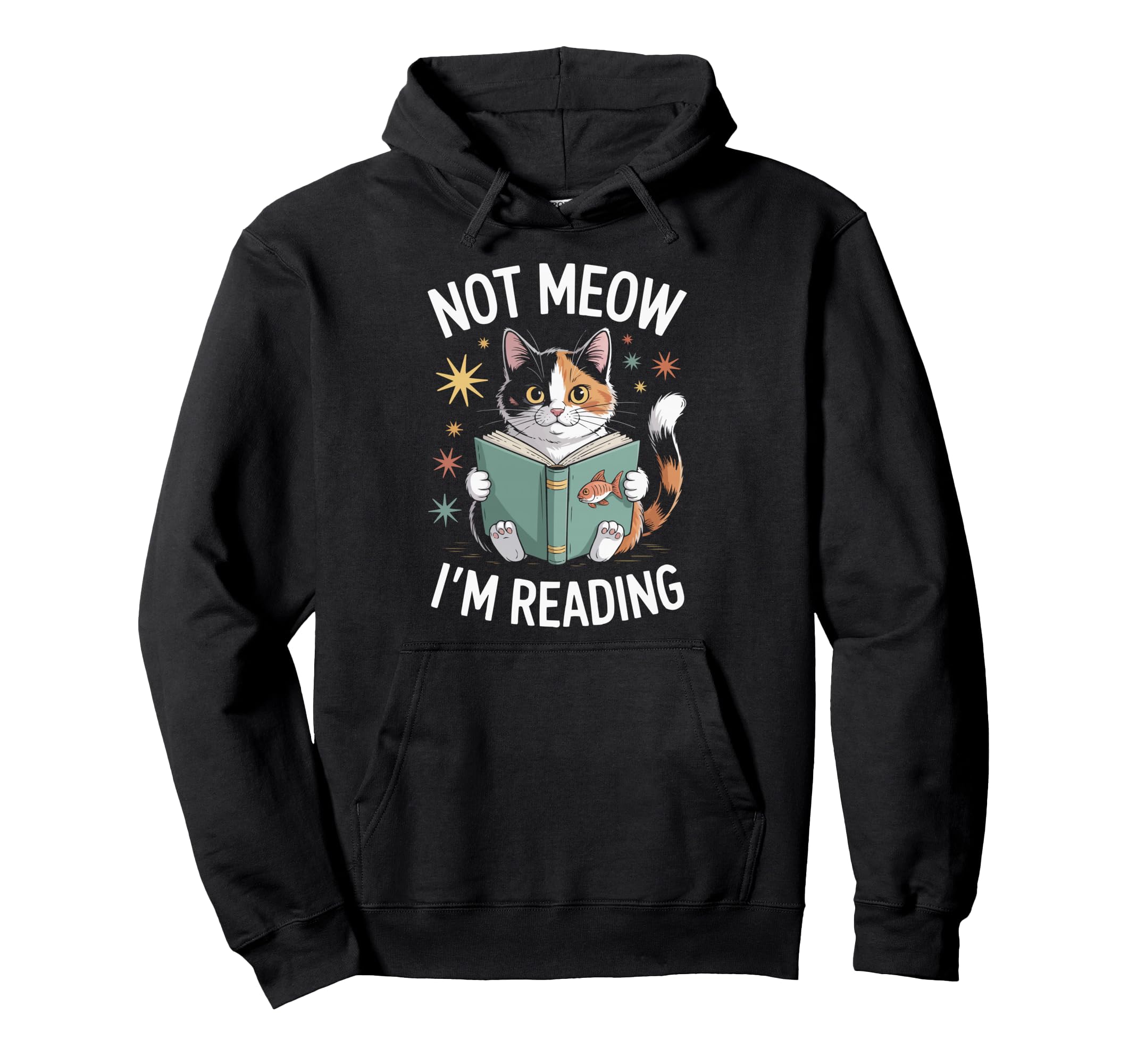 Library Cat Book Lover Bookworm Hoodie - Fun Novelty Design Unisex - T-Shirt, Sweatshirt, Hoodie