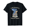 Easily Distracted Books And Dragons T-Shirt - Custom Art Print Unisex - T-Shirt, Sweatshirt, Hoodie