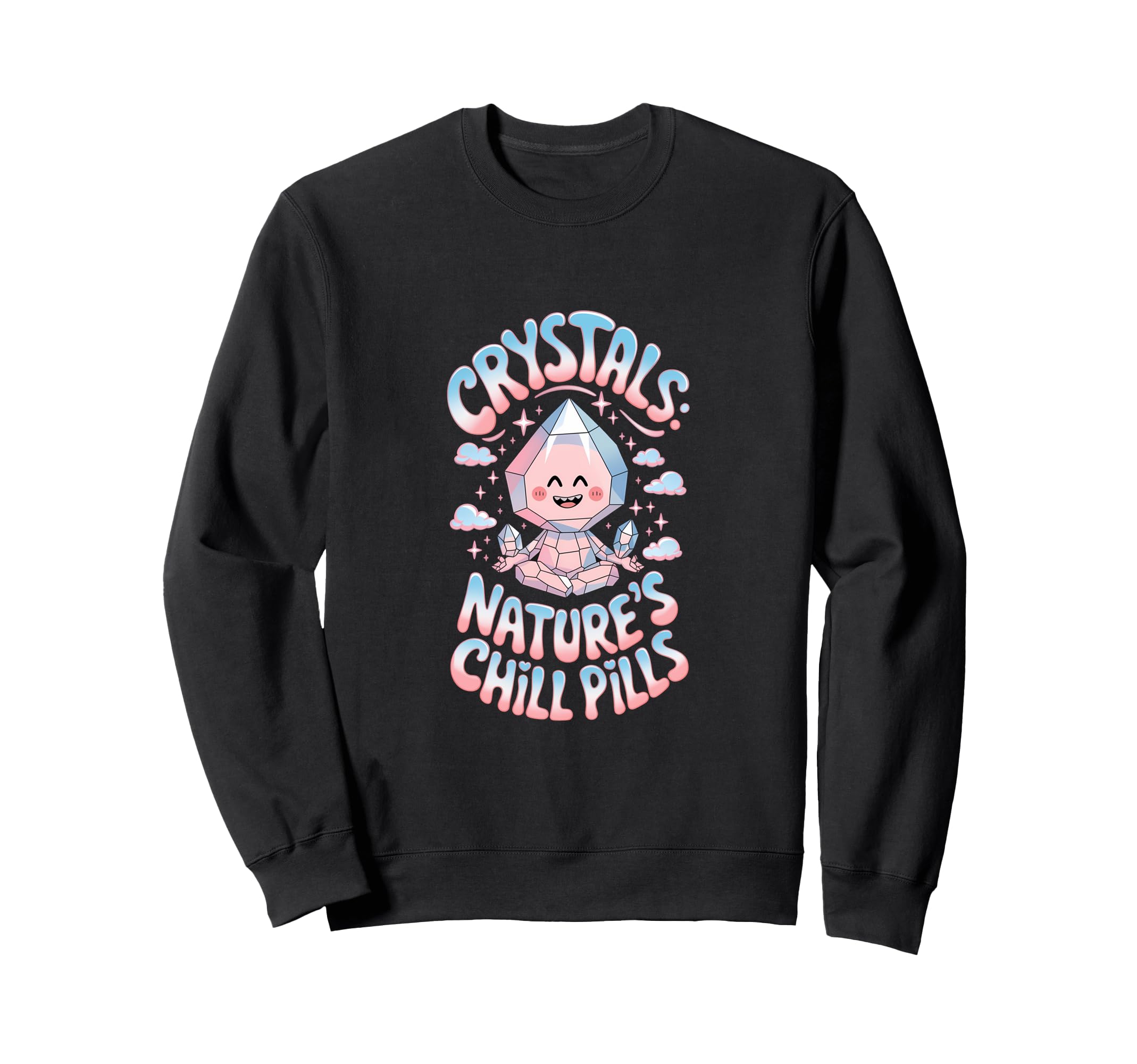 Healing Stone Crystals Energy Sweatshirt - Fun Novelty Design for Adults - T-Shirt, Sweatshirt, Hoodie