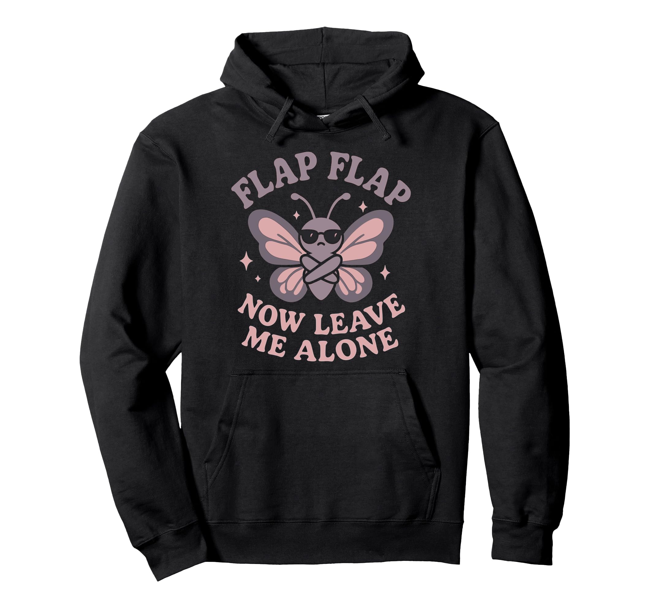 Anti Social Butterfly Introvert Meme Hoodie - Aesthetic Graphic for Adults - T-Shirt, Sweatshirt, Hoodie