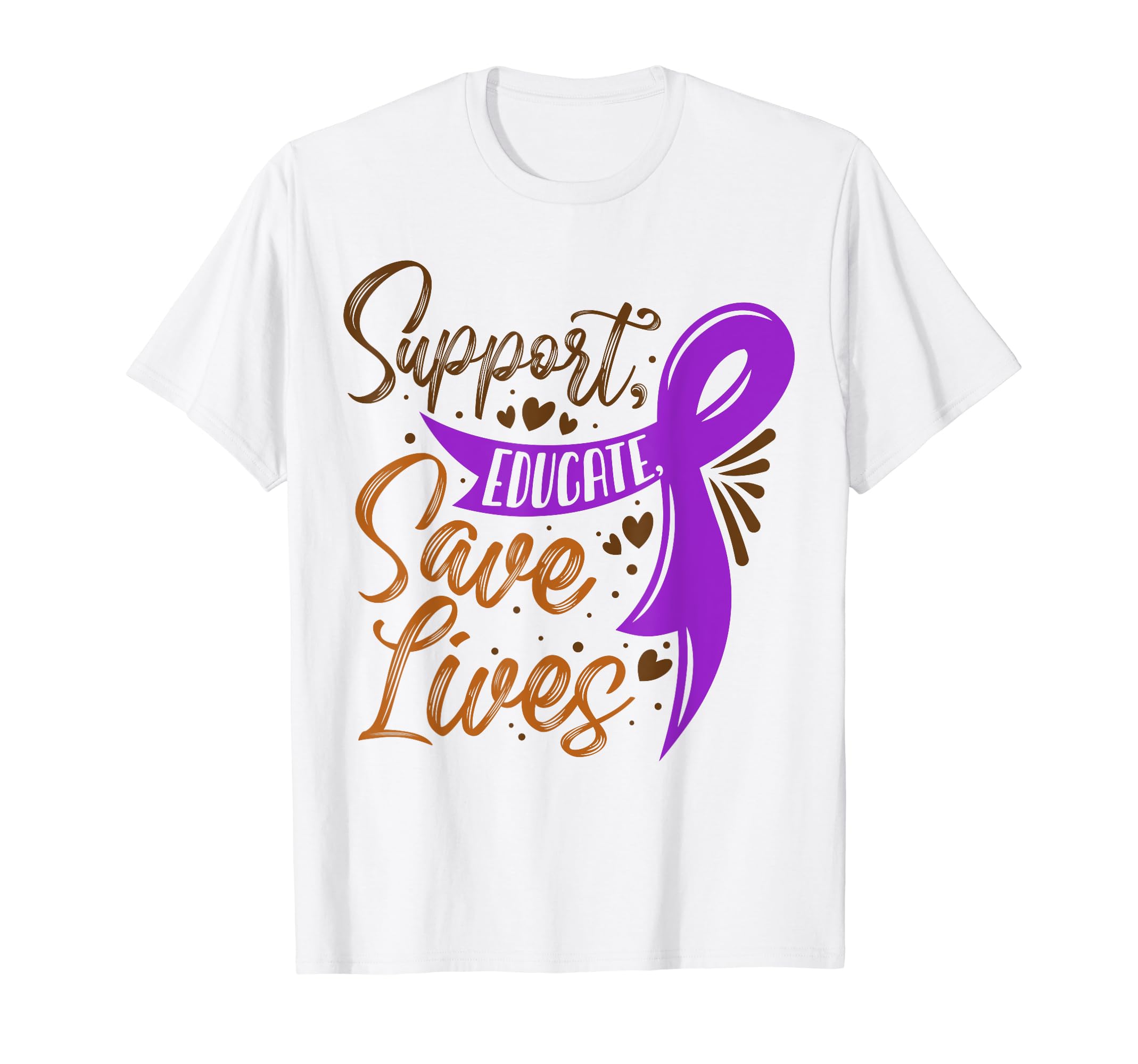 Support Educate Save Lives Suicide T-Shirt - Trendy Graphic Men Women - T-Shirt, Sweatshirt, Hoodie