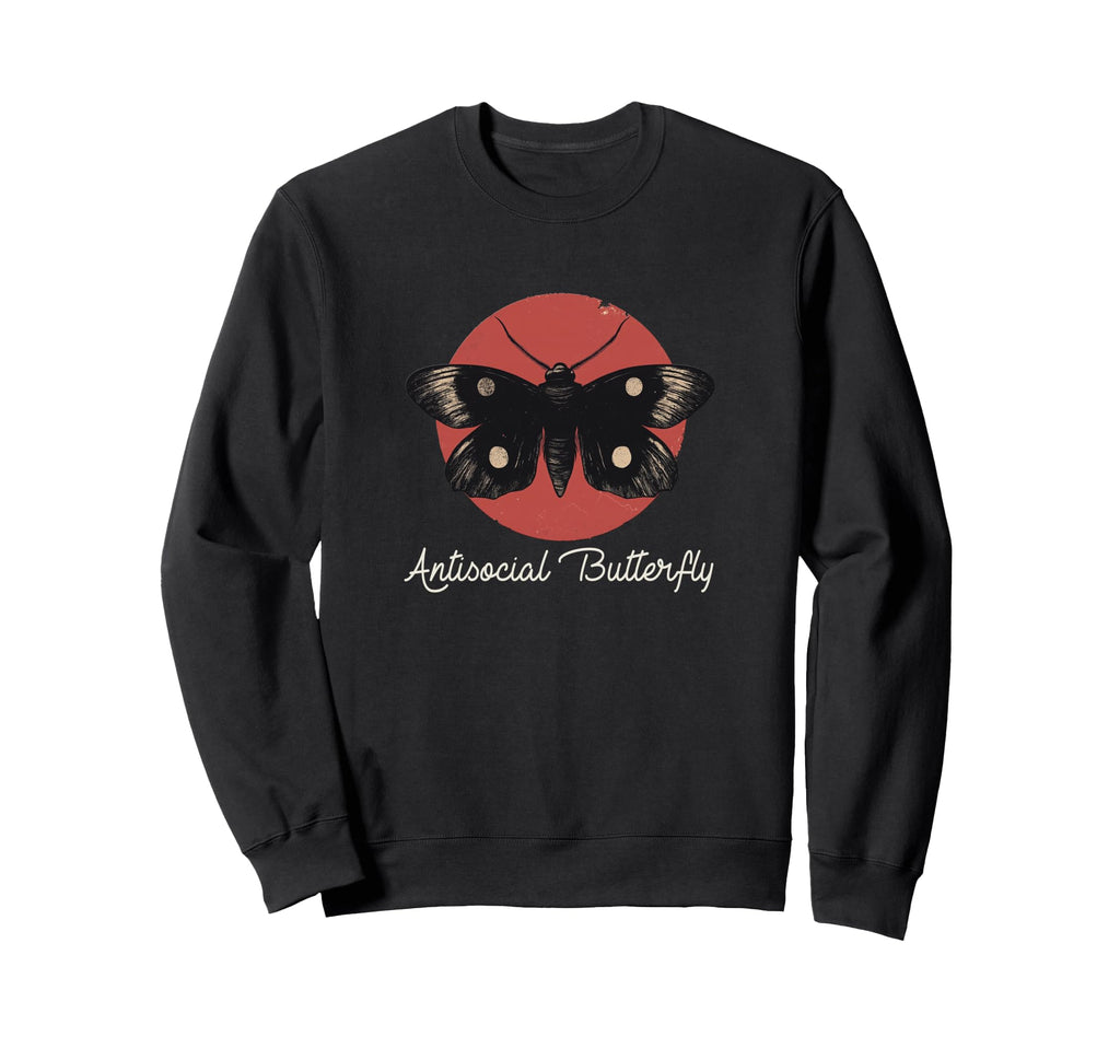 Antisocial Butterfly Gift Hoodie - Novelty Apparel Men Women - T-Shirt, Sweatshirt, Hoodie