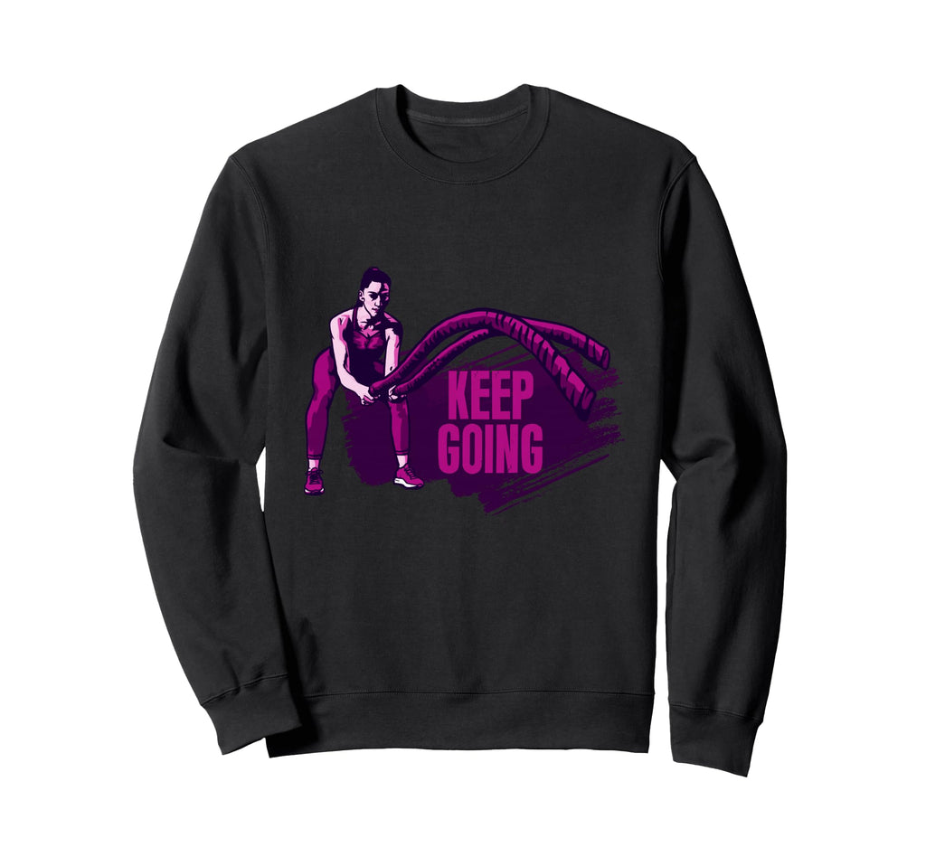 Battle Rope Keep Going Sweatshirt - Minimalist Print Men Women - T-Shirt, Sweatshirt, Hoodie