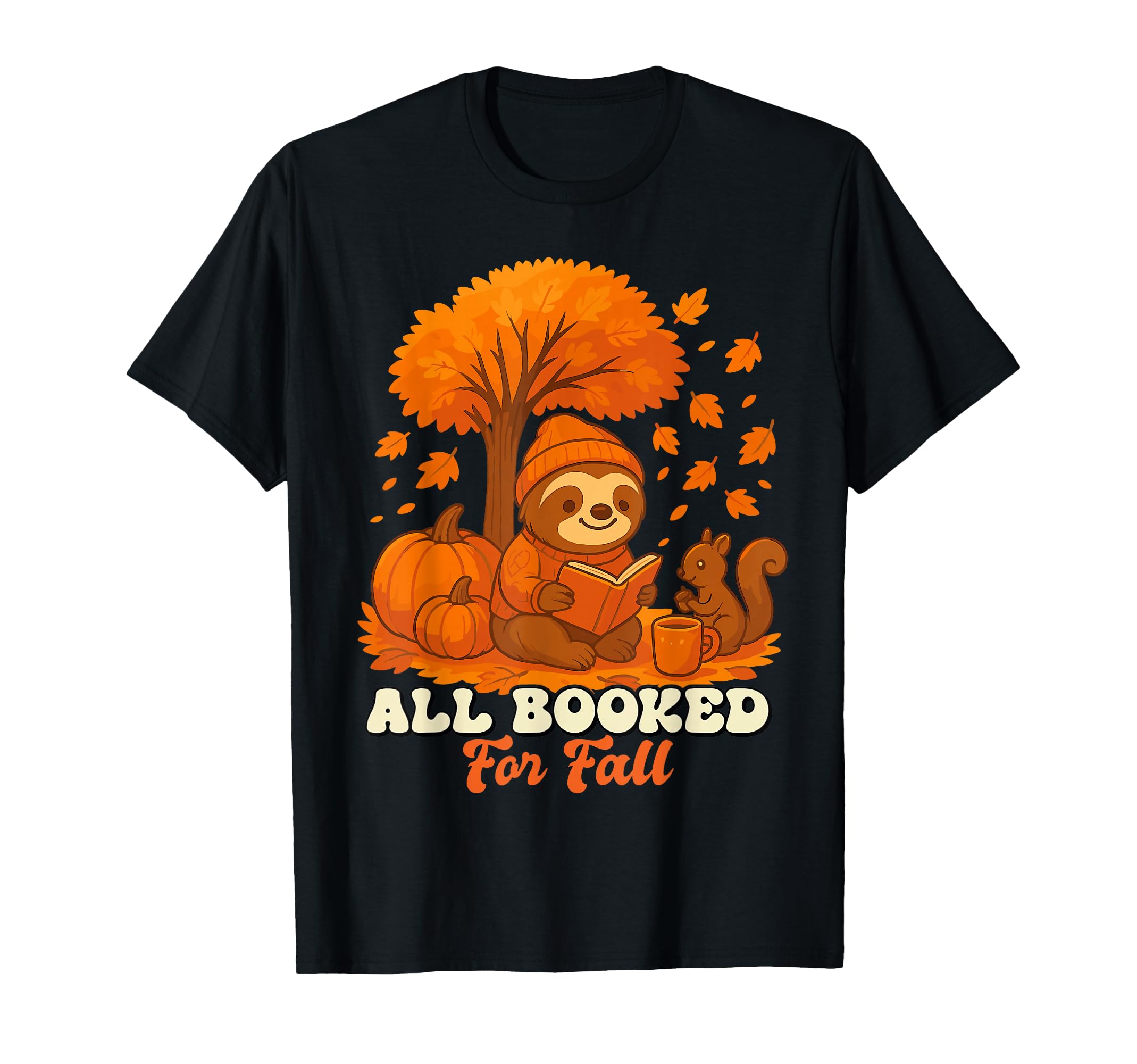 All Booked Fall Books Coffee Fall T-Shirt - Aesthetic Graphic Unisex - T-Shirt, Sweatshirt, Hoodie