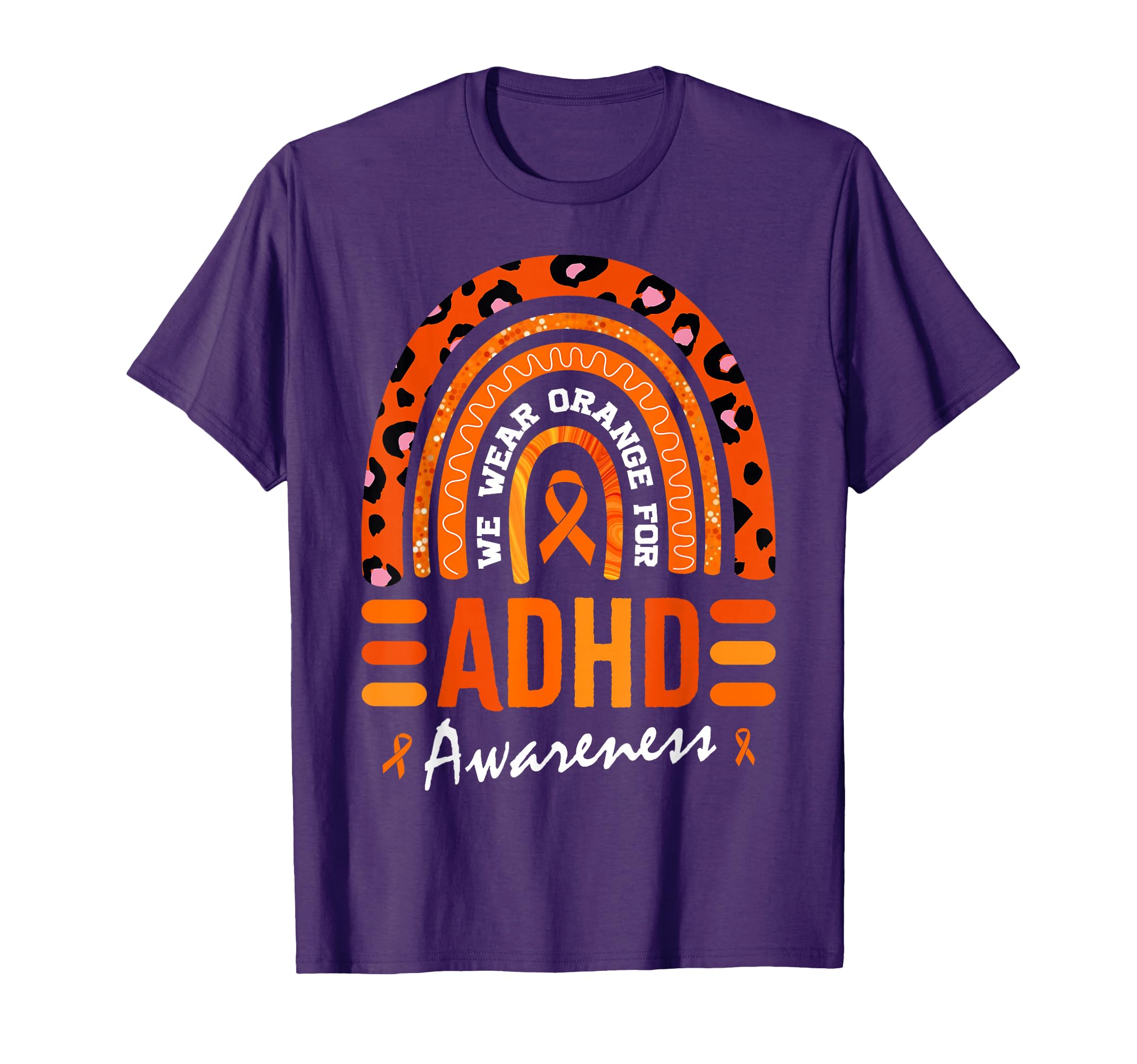 October We Wear Orange Adhd T-Shirt - Fun Novelty Design for Adults - T-Shirt, Sweatshirt, Hoodie