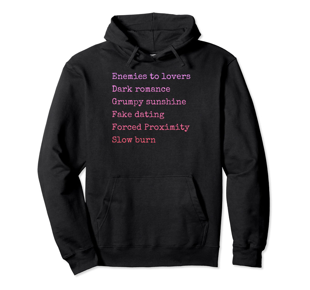 Bibliophile Romance Book Genre Hoodie - Novelty Apparel for Adults - T-Shirt, Sweatshirt, Hoodie