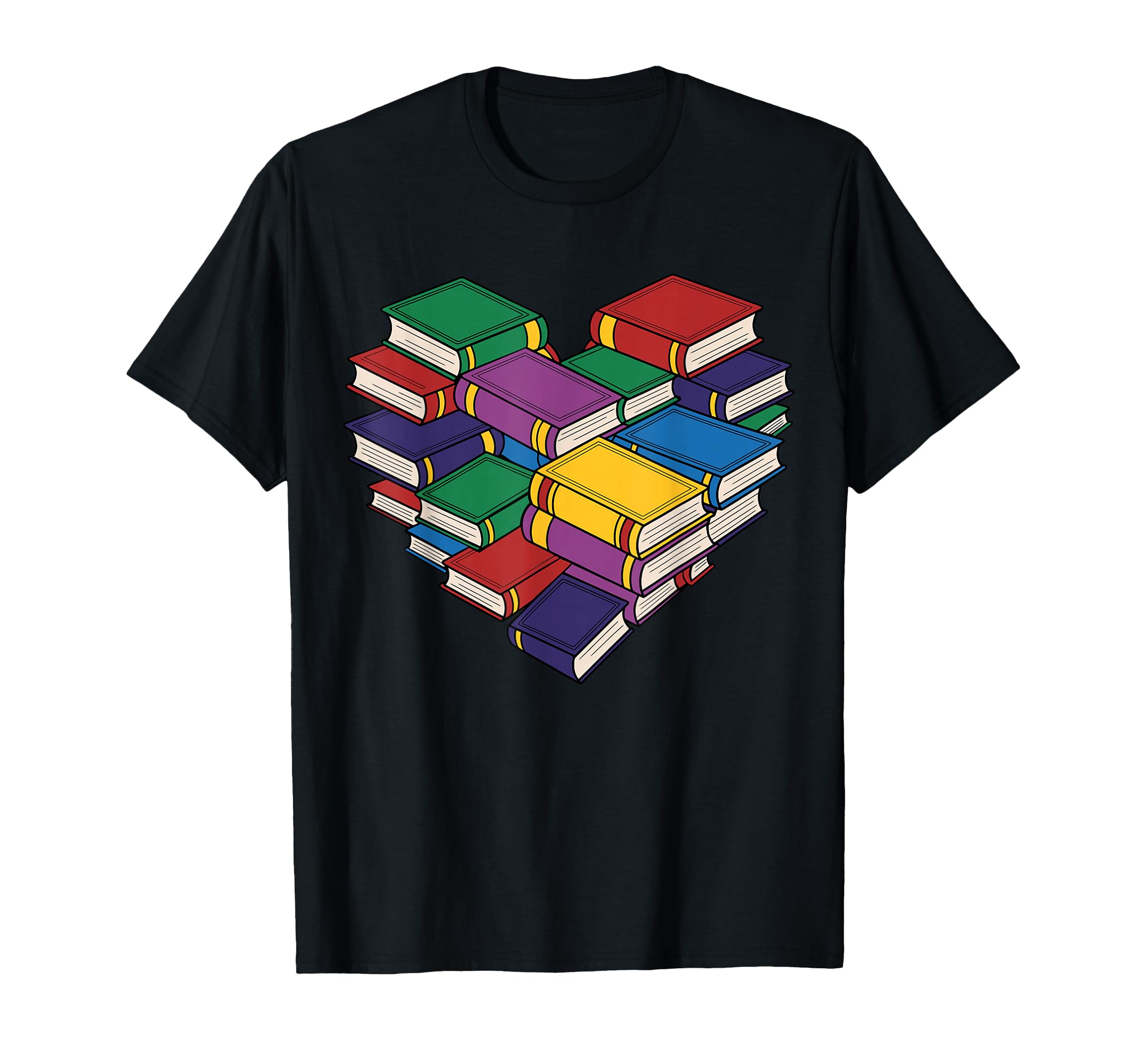 Book Lover Heart Shape Bookish T-Shirt - Novelty Apparel for Adults - T-Shirt, Sweatshirt, Hoodie