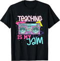 Teaching is My Jam Funny Retro Teacher Back to School Women T-Shirt Unisex T-shirt, Sweatshirt, Hoodie, Long Sleeve Tee - T-Shirt, Sweatshirt, Hoodie