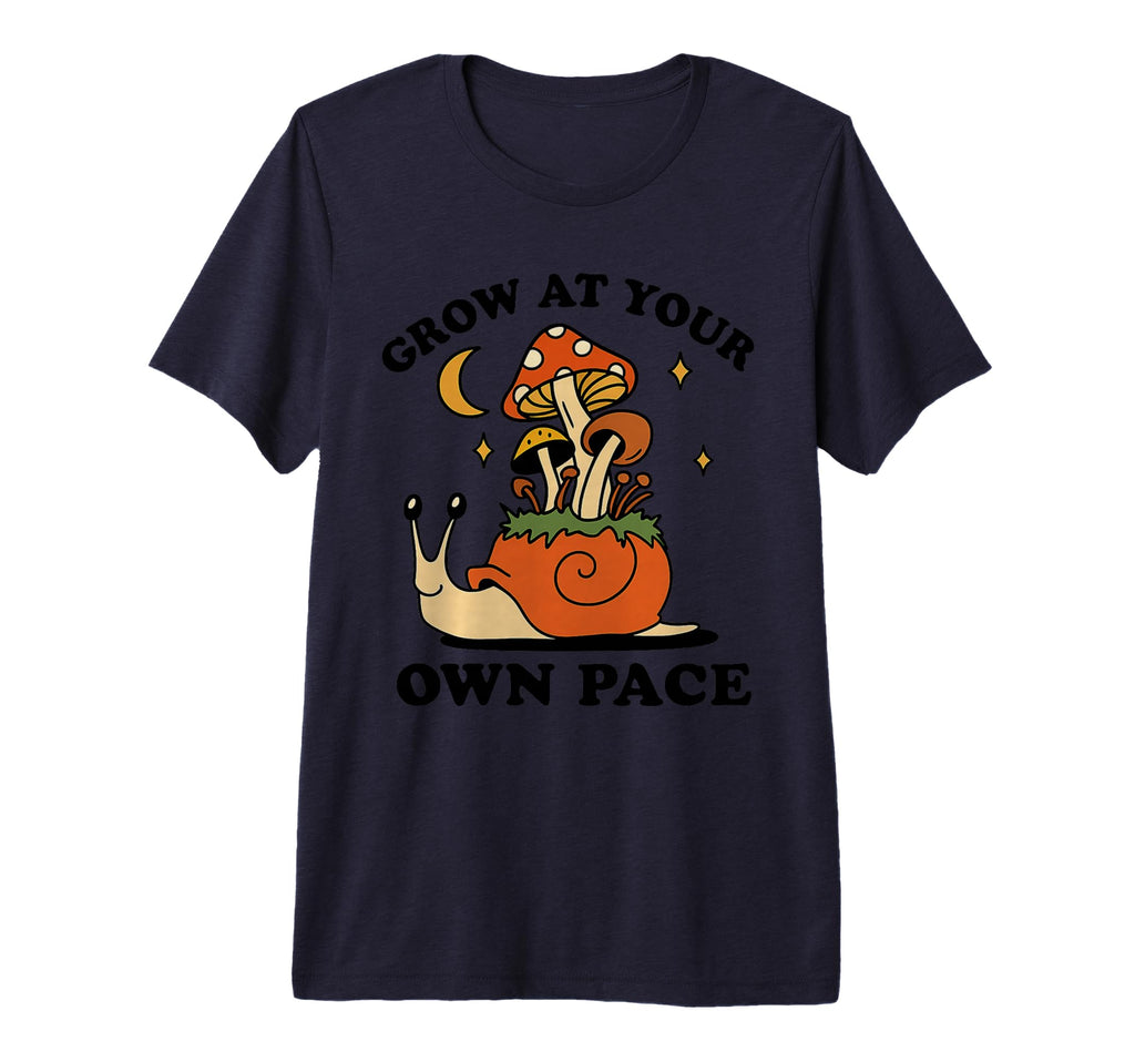 Grow Your Own Pace Snail Mushrooms Tri T-Shirt - Graphic Print for Adults - T-Shirt, Sweatshirt, Hoodie