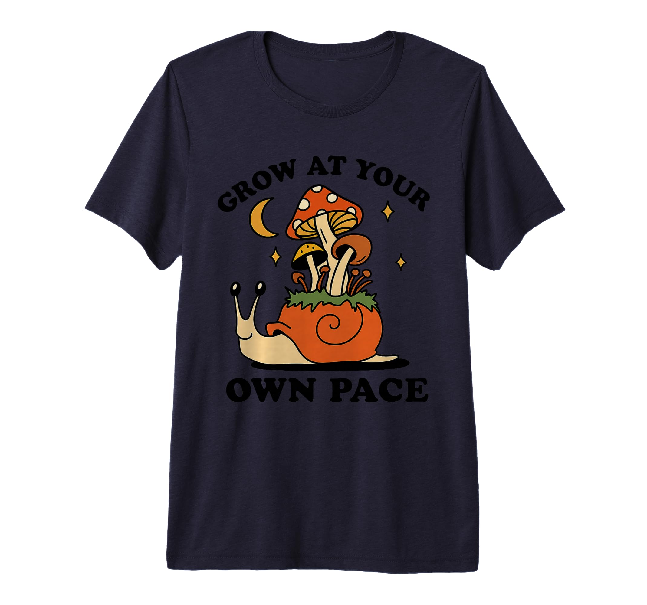 Grow Your Own Pace Snail Mushrooms Tri T-Shirt - Graphic Print for Adults - T-Shirt, Sweatshirt, Hoodie