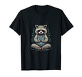 Yoga Raccoon Meditation Zen T-Shirt - Aesthetic Graphic for Adults - T-Shirt, Sweatshirt, Hoodie