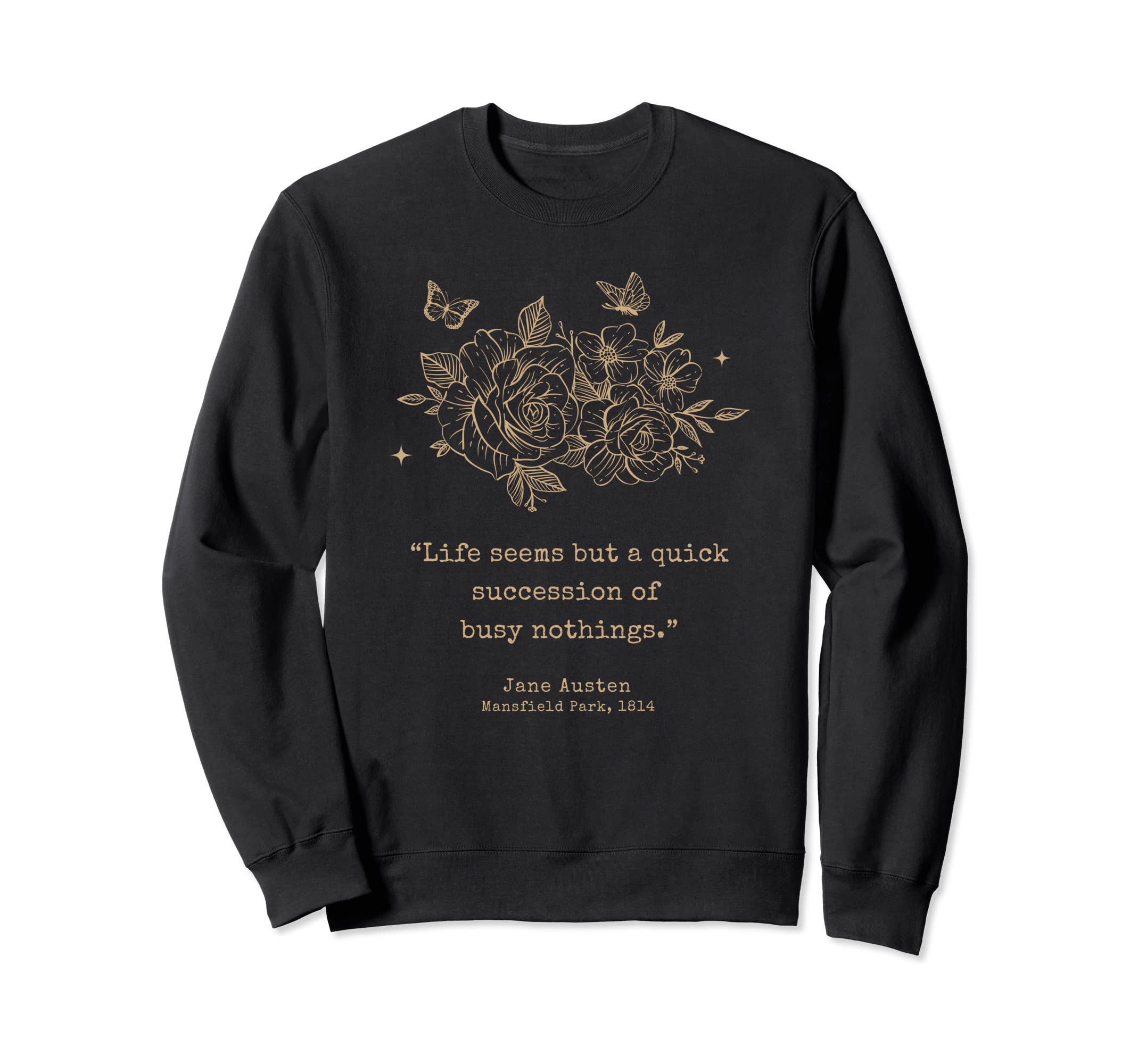 Jane Austen Dark Academia Bookish Sweatshirt - Minimalist Print Men Women - T-Shirt, Sweatshirt, Hoodie