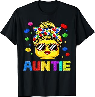 Auntie Master Builder Building Bricks Blocks Mothers Day T-Shirt Unisex T-shirt, Sweatshirt, Hoodie, Long Sleeve Tee - T-Shirt, Sweatshirt, Hoodie