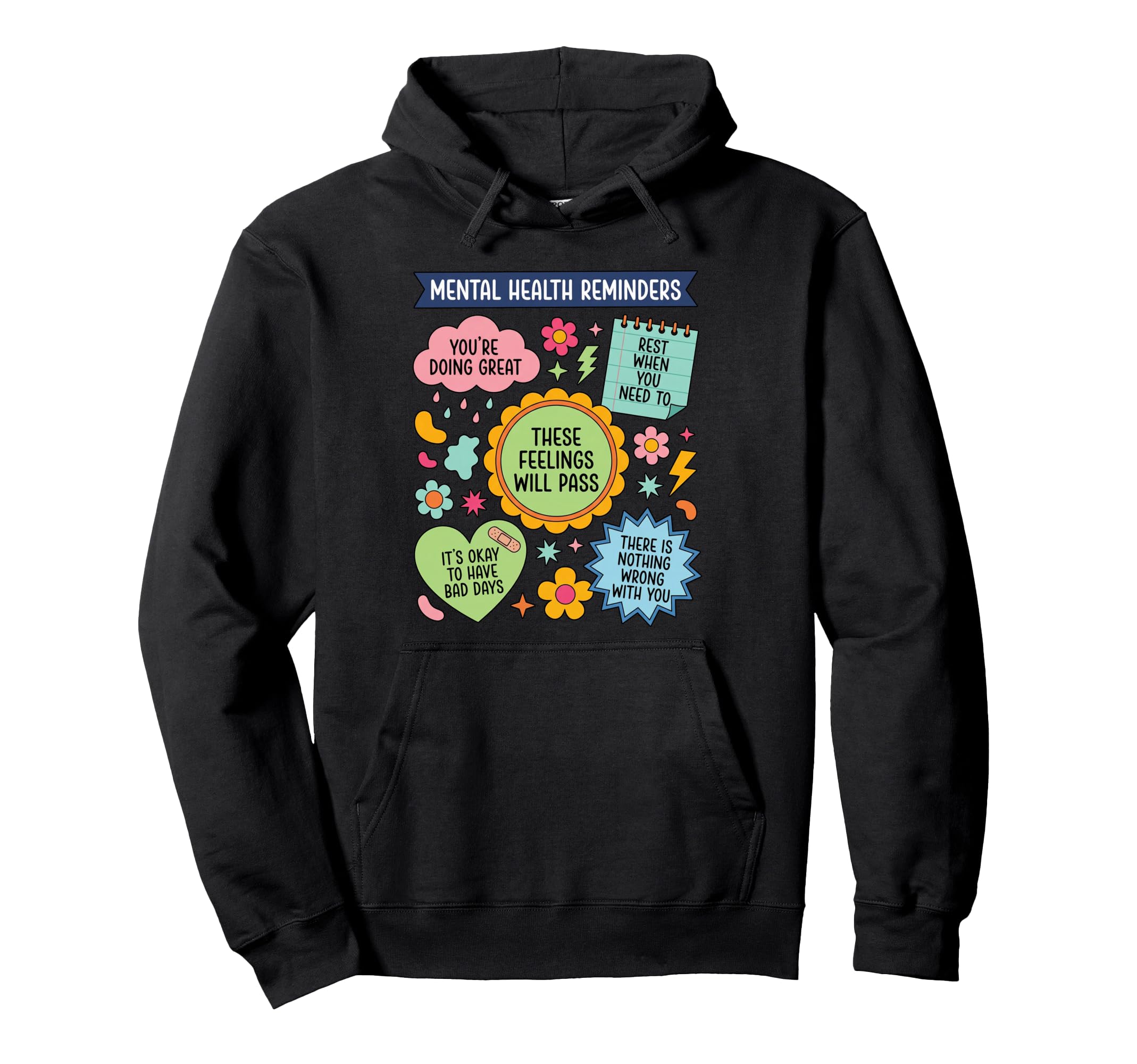 Gifts Mental Health Awareness Month Hoodie - Trendy Graphic Men Women - T-Shirt, Sweatshirt, Hoodie