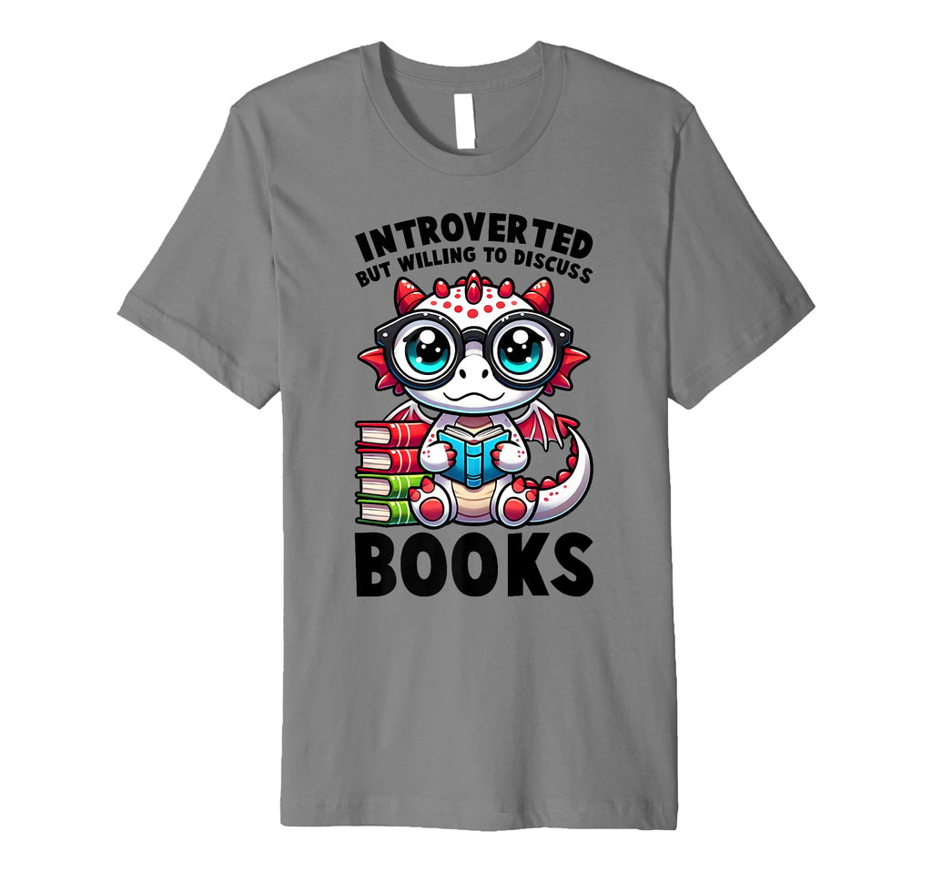 Introverted But Willing To Discuss Books T-Shirt - Custom Art Print Unisex - T-Shirt, Sweatshirt, Hoodie