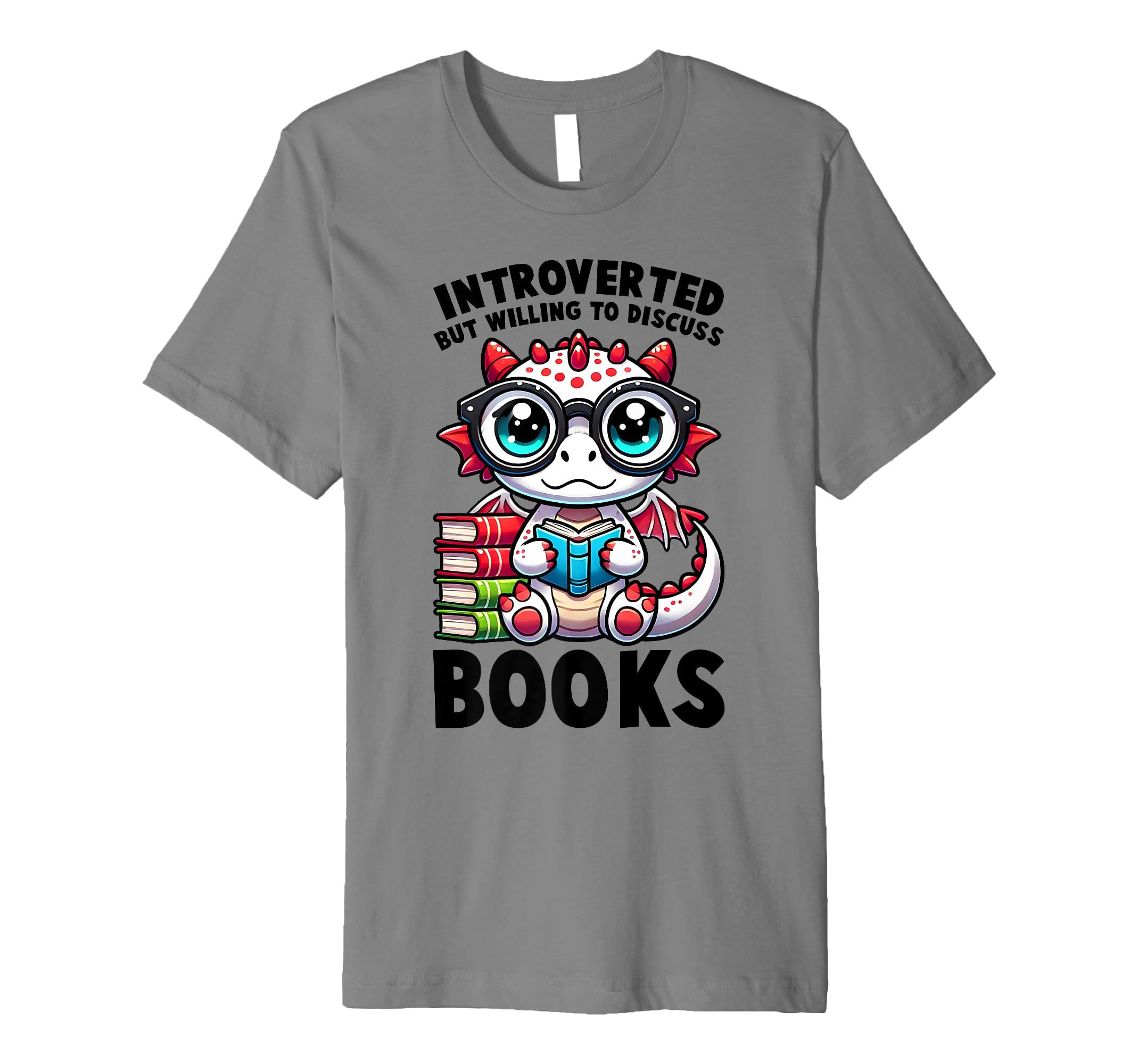 Introverted But Willing To Discuss Books T-Shirt - Custom Art Print Unisex - T-Shirt, Sweatshirt, Hoodie