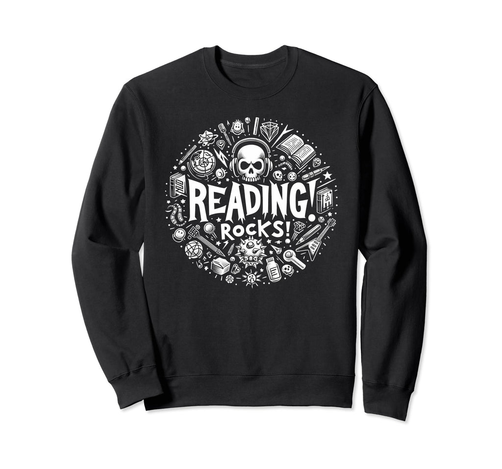 Librarian Skeleton Gothic Goth Sweatshirt - Aesthetic Graphic for Adults - T-Shirt, Sweatshirt, Hoodie