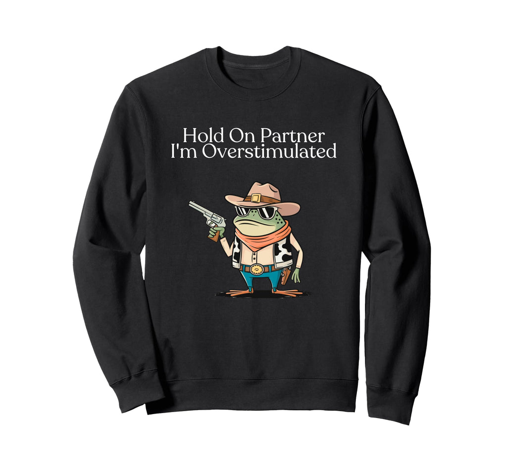 Cowboy Frog Hold Partner Im Sweatshirt - Unique Graphic Men Women - T-Shirt, Sweatshirt, Hoodie