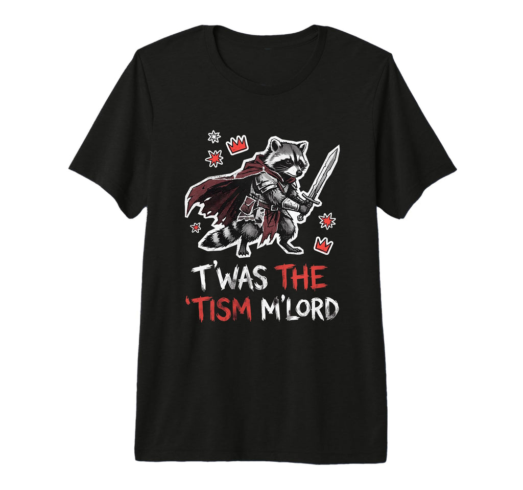 Funny Raccoon Knight Medieval T-Shirt - Casual Everyday Wear Unisex - T-Shirt, Sweatshirt, Hoodie