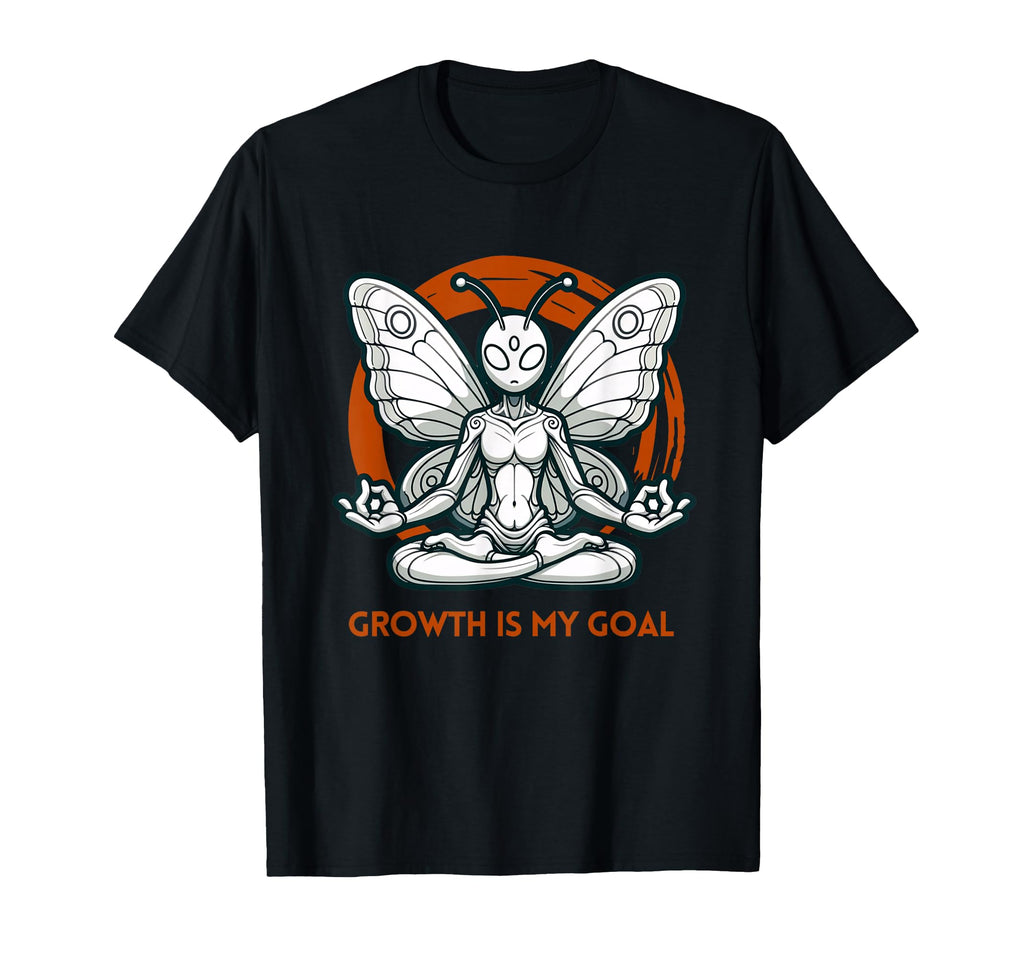 Growth Is My Goal Butterfly T-Shirt - Minimalist Print Men Women - T-Shirt, Sweatshirt, Hoodie