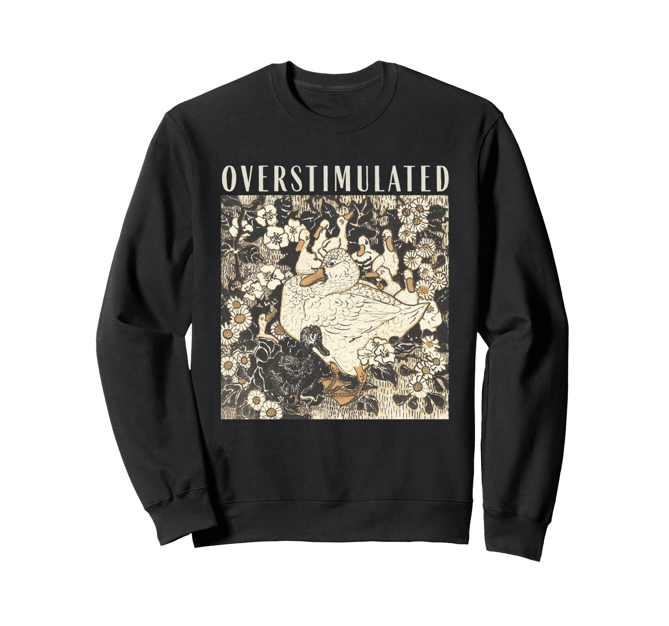 Funny Floral Overstimulated Mama Sweatshirt - Custom Art Print for Adults - T-Shirt, Sweatshirt, Hoodie