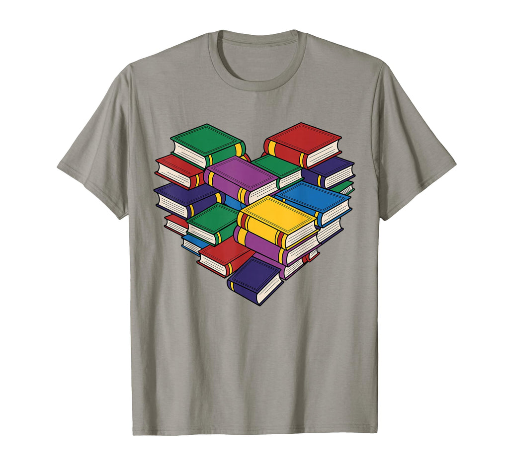 Book Lover Heart Shape Bookish T-Shirt - Trendy Graphic for Adults - T-Shirt, Sweatshirt, Hoodie