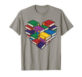 Book Lover Heart Shape Bookish T-Shirt - Trendy Graphic for Adults - T-Shirt, Sweatshirt, Hoodie