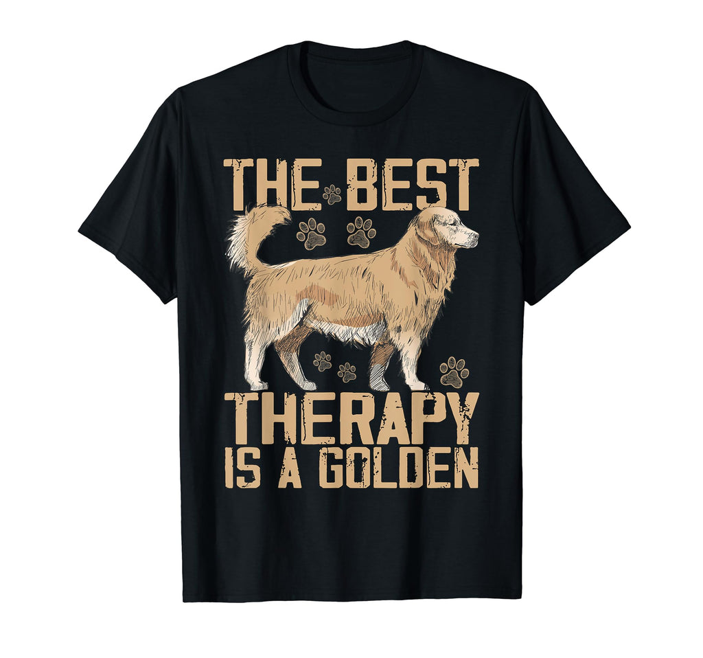 Best Therapy Is Golden Retriever Dog T-Shirt - Streetwear Style for Adults - T-Shirt, Sweatshirt, Hoodie