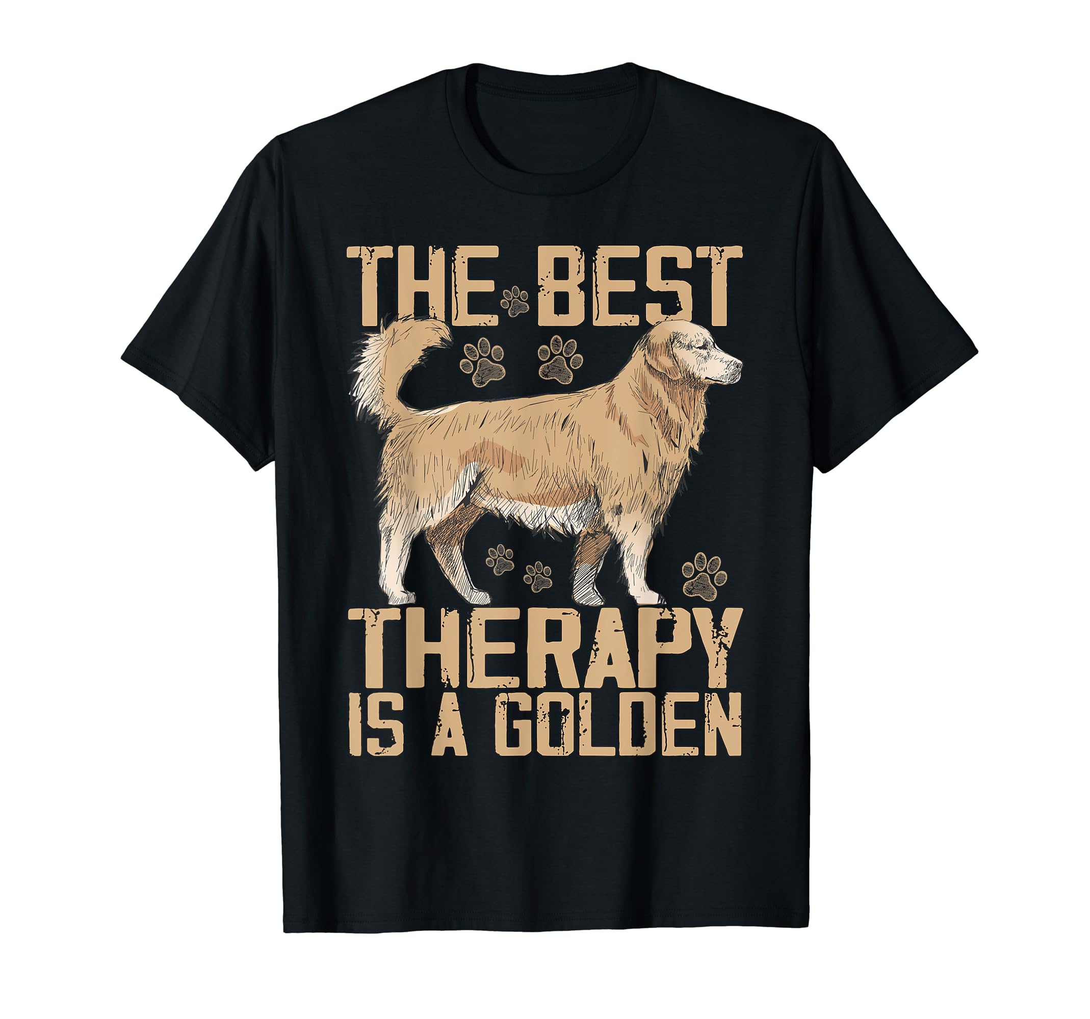Best Therapy Is Golden Retriever Dog T-Shirt - Streetwear Style for Adults - T-Shirt, Sweatshirt, Hoodie