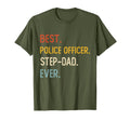 Funny Best Police Officer Step Dad T-Shirt - Custom Art Print Men Women - T-Shirt, Sweatshirt, Hoodie