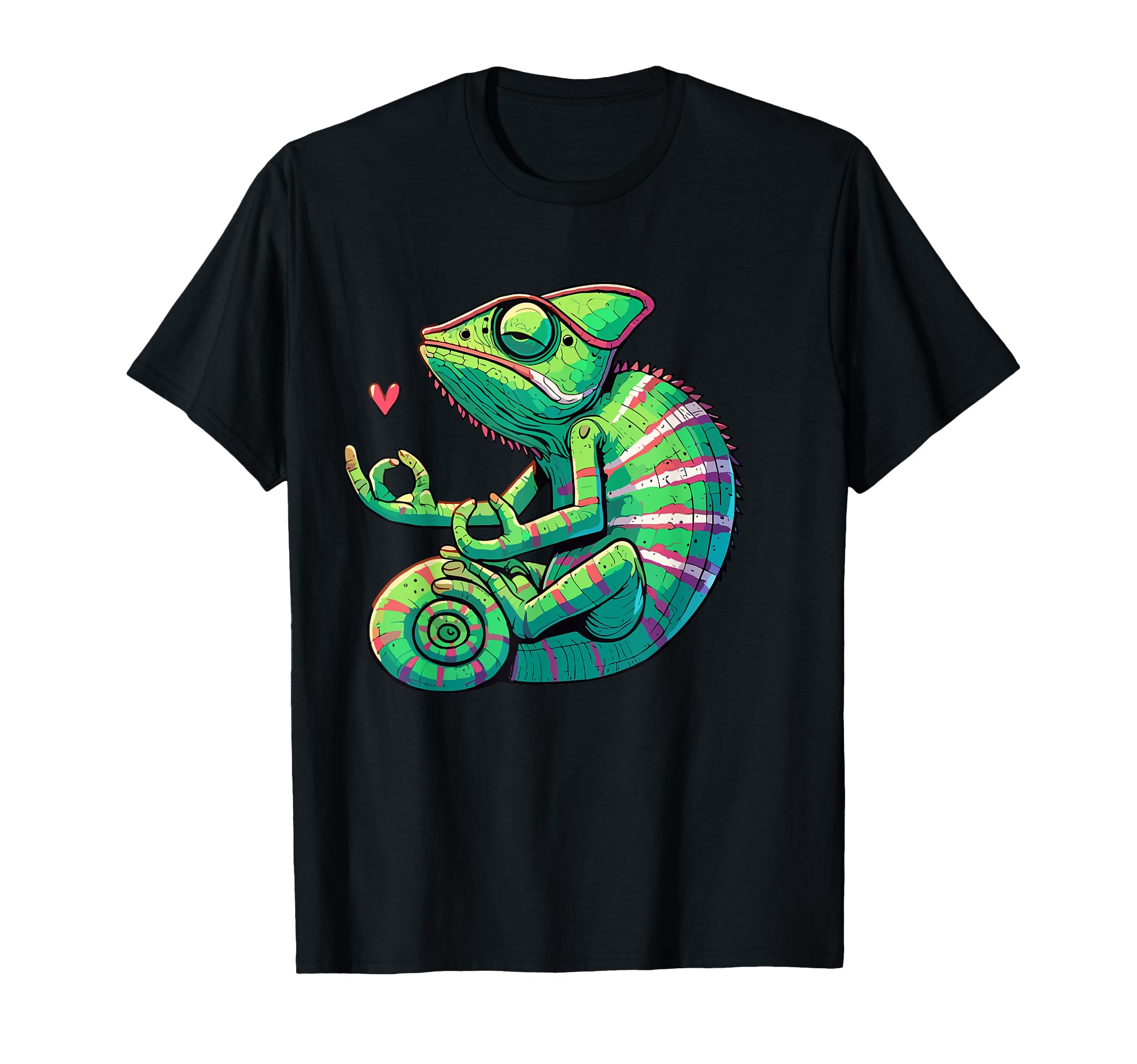 Meditation Chameleon Yoga Pose T-Shirt - Casual Everyday Wear Unisex - T-Shirt, Sweatshirt, Hoodie