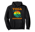 Yoga Is Key To Happiness Sunset Yoga Hoodie - Casual Everyday Wear Unisex - T-Shirt, Sweatshirt, Hoodie