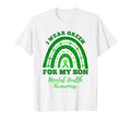 I Wear Green My Son Rainbow Mental T-Shirt - Aesthetic Graphic for Adults - T-Shirt, Sweatshirt, Hoodie