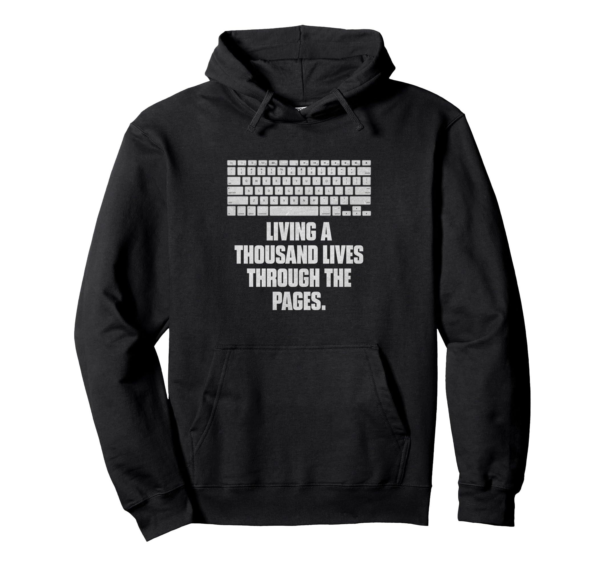 Living Thousand Lives Through Pages Funny Hoodie - Graphic Print Unisex - T-Shirt, Sweatshirt, Hoodie